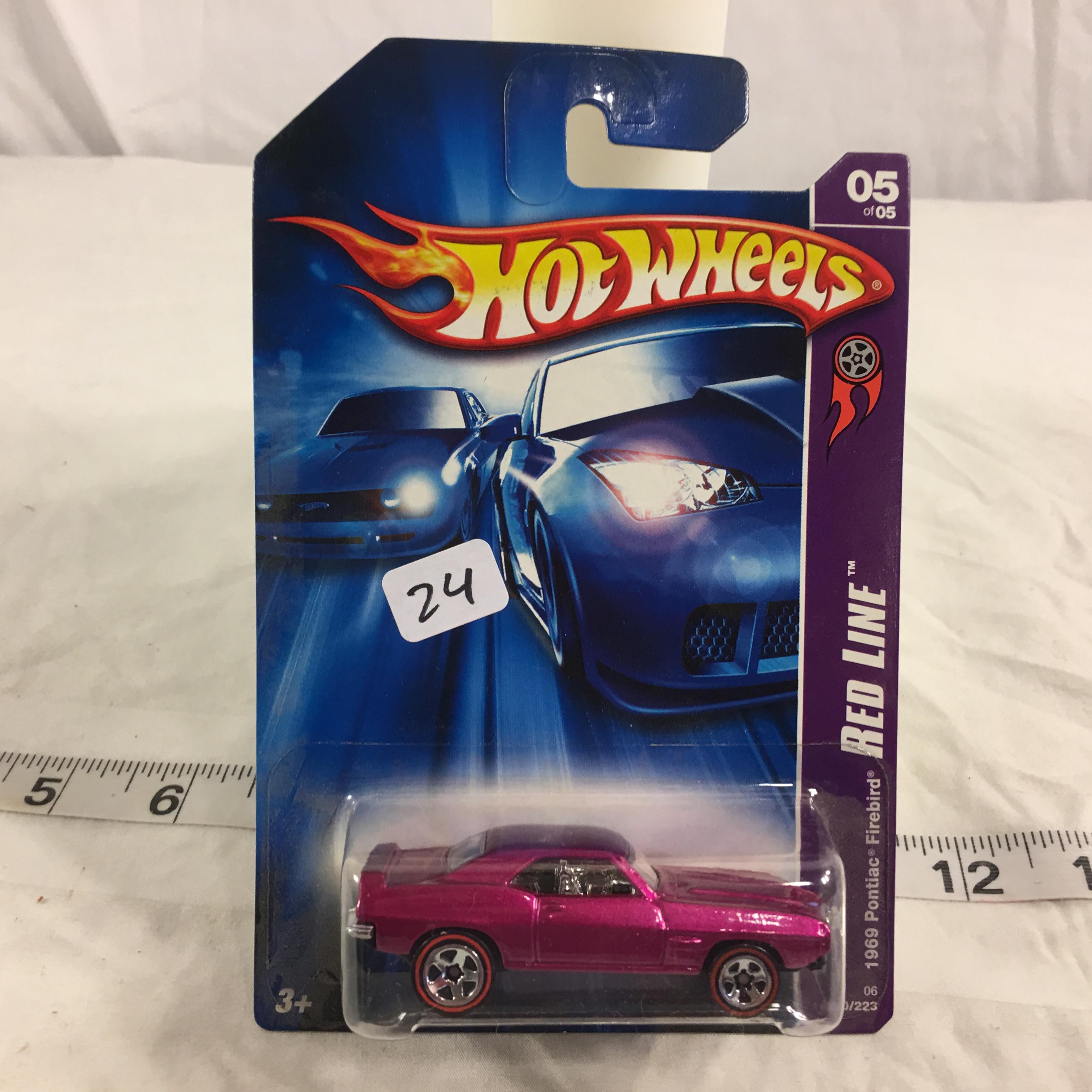 NIP Collector Hot wheels 1/64 Scale DieCast Metal & Plastic Parts Red Line 1969 Pontiac Firebird