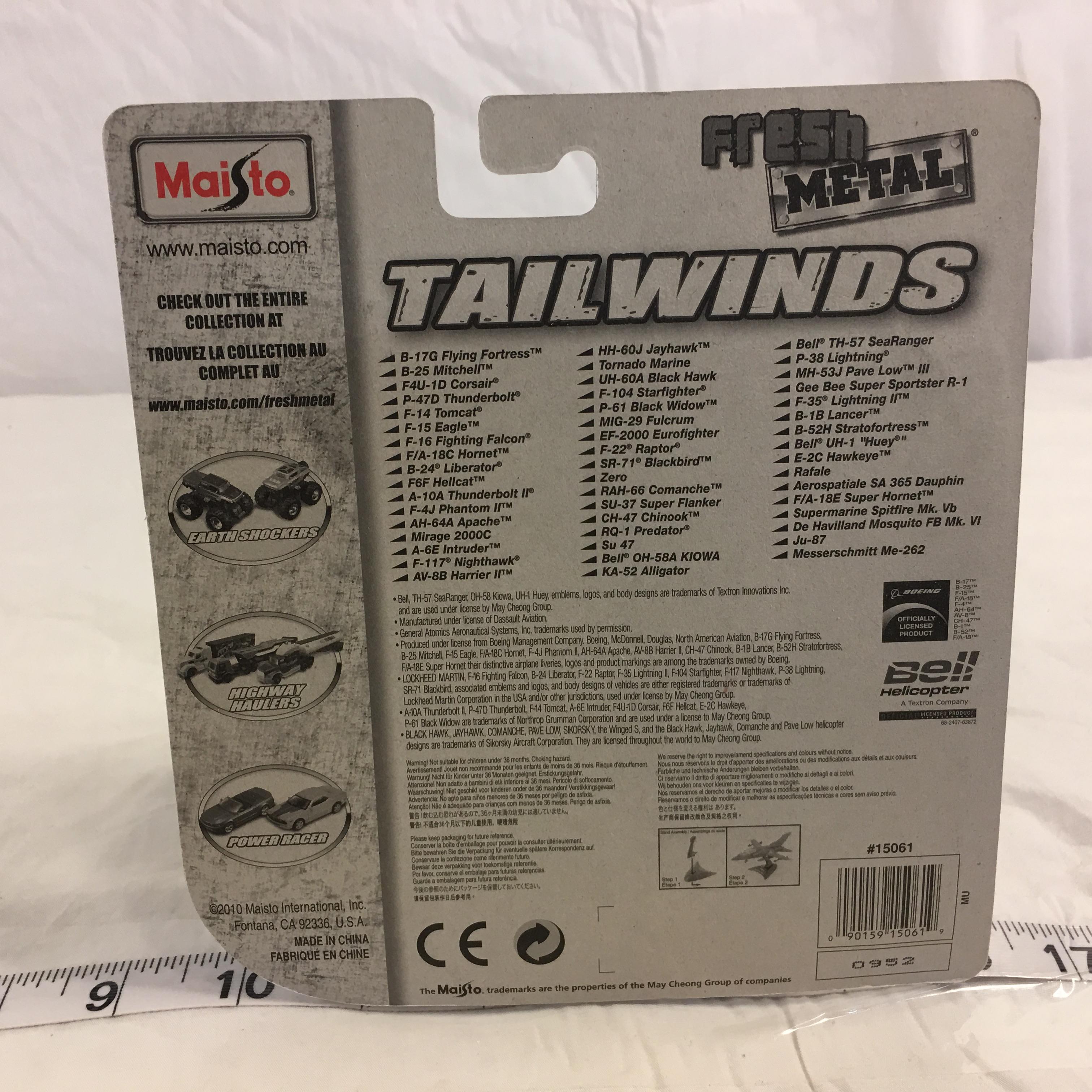 NIP Collector Maisto Fresh Metal Tailwinds DieCast metal "Tornado Marine Plane