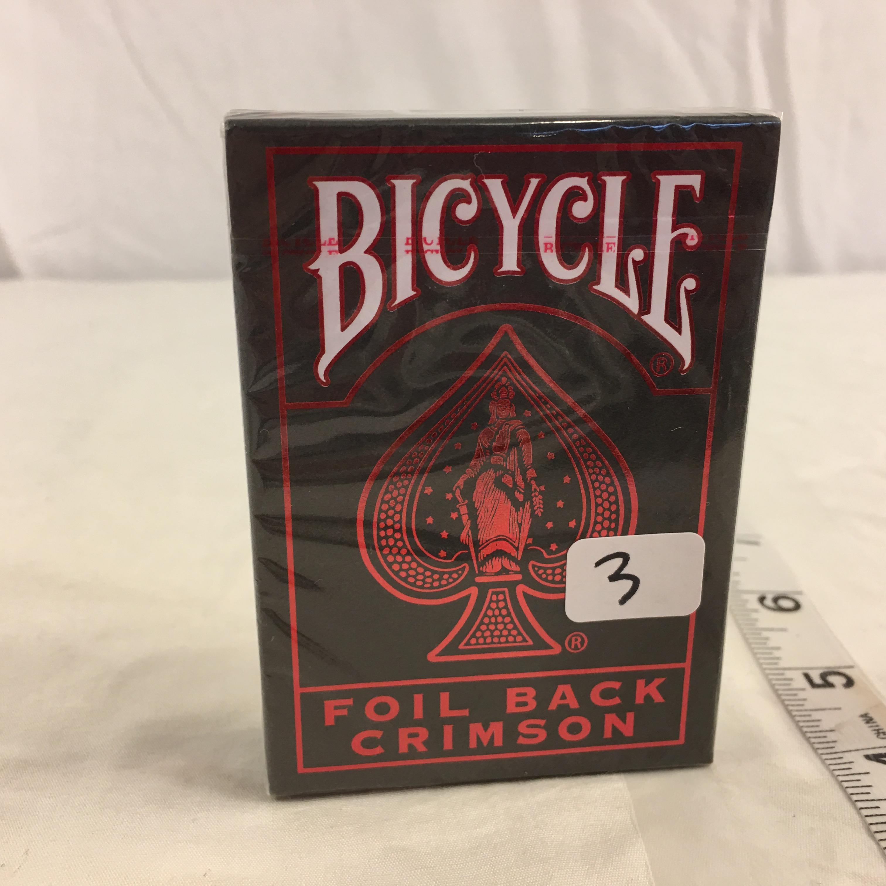 Collector New Sealed Bicycle Foil Black Crimson  Metalluxe Playing Card
