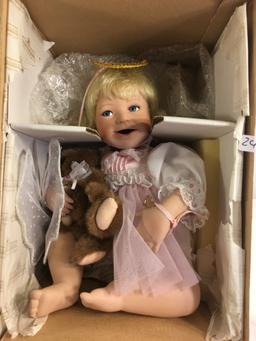 Collector Loose In Box the Ashton Drake Galleries 4 Of 5 Angel Babies Complete 12"tall Box