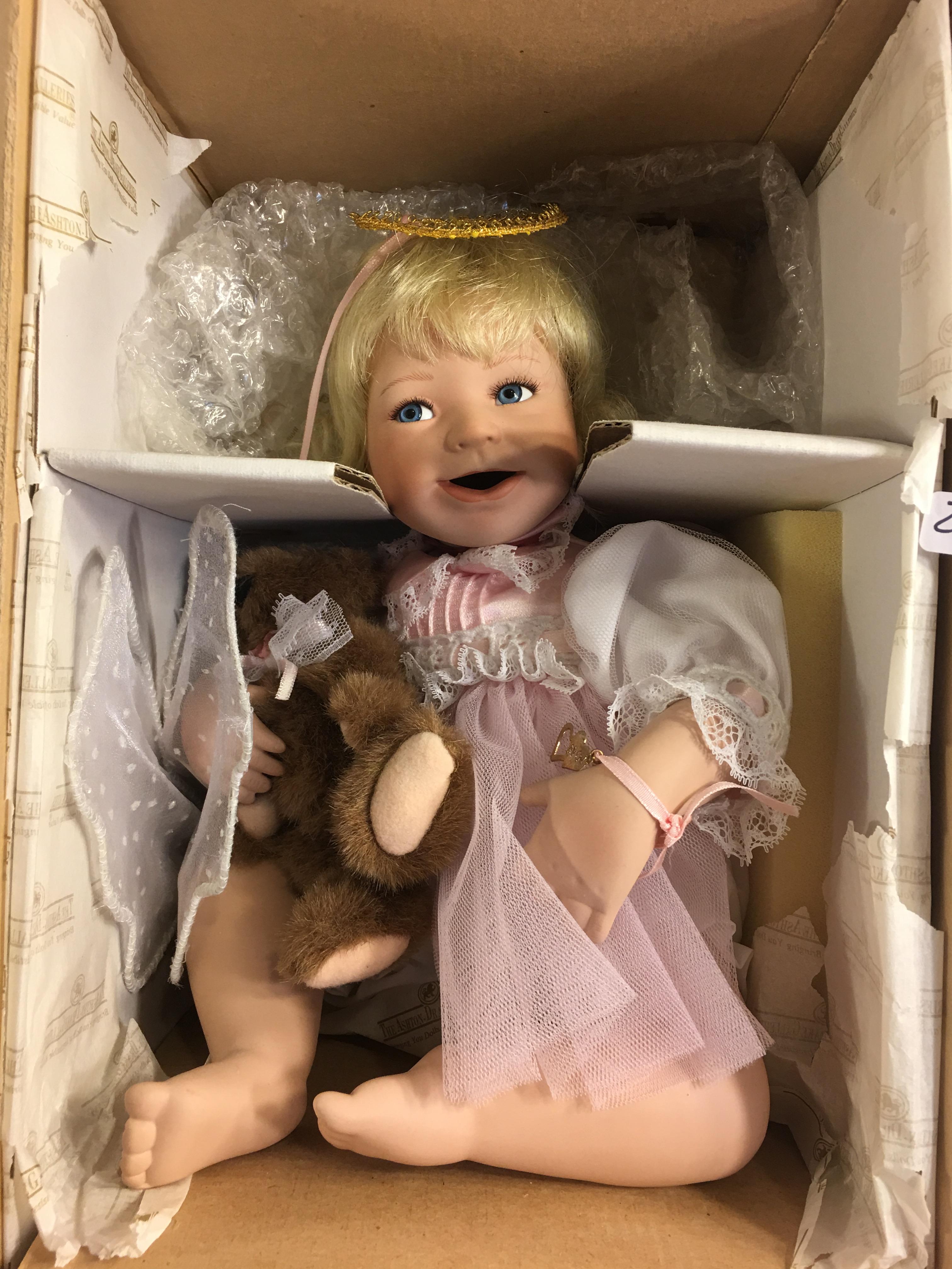 Collector Loose In Box the Ashton Drake Galleries 4 Of 5 Angel Babies Complete 12"tall Box