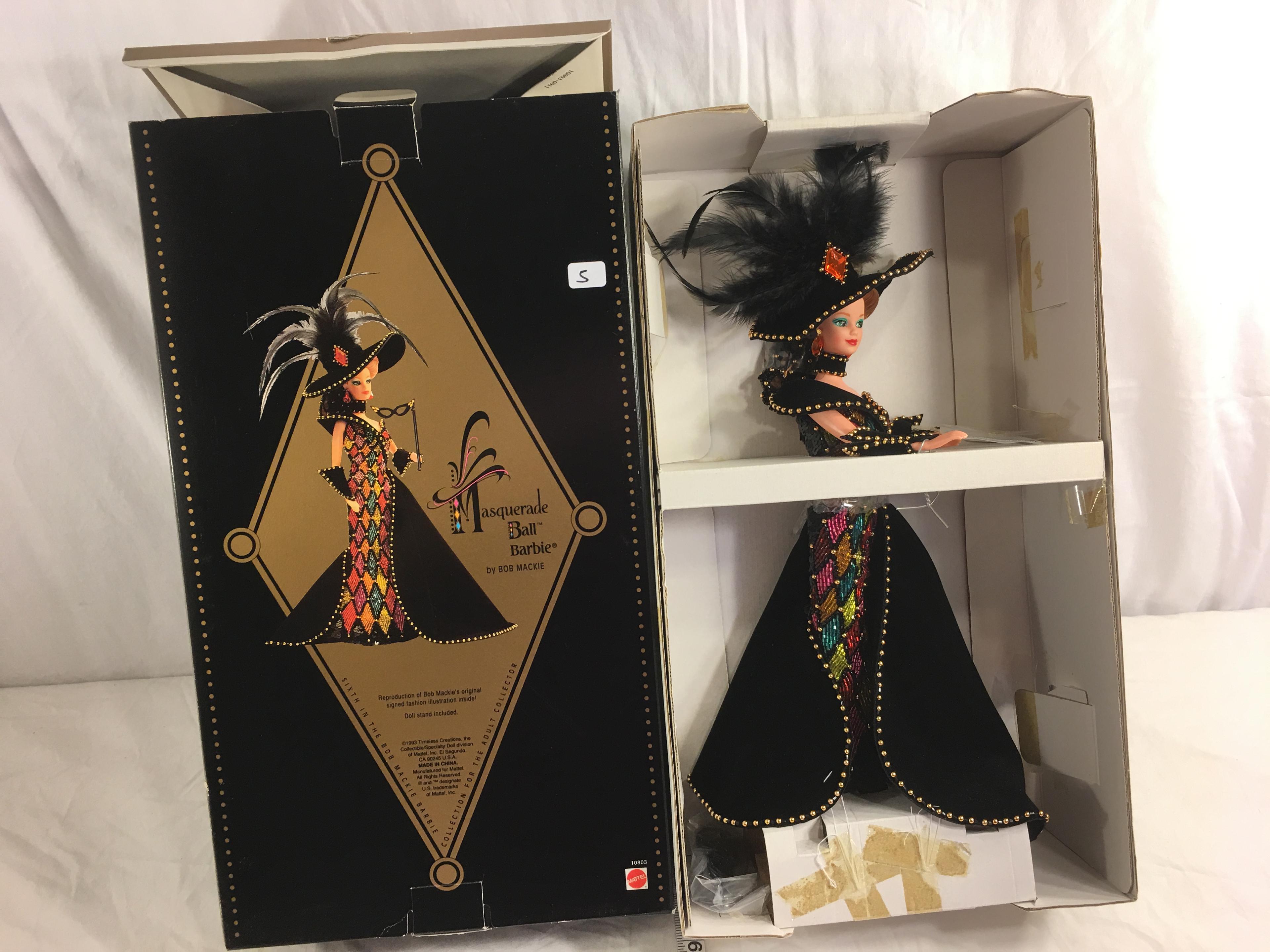 NIB Collector Barbie Masquerade Ball Barbie By Bob Mackie Doll Box Size: 17.5"Tall Box