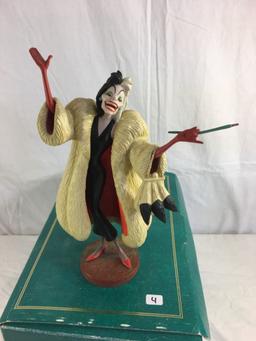 Collector Classics walt Disney Cruella De Vil 1995 Sculture 101 Dalmatians Box:13x9x9"