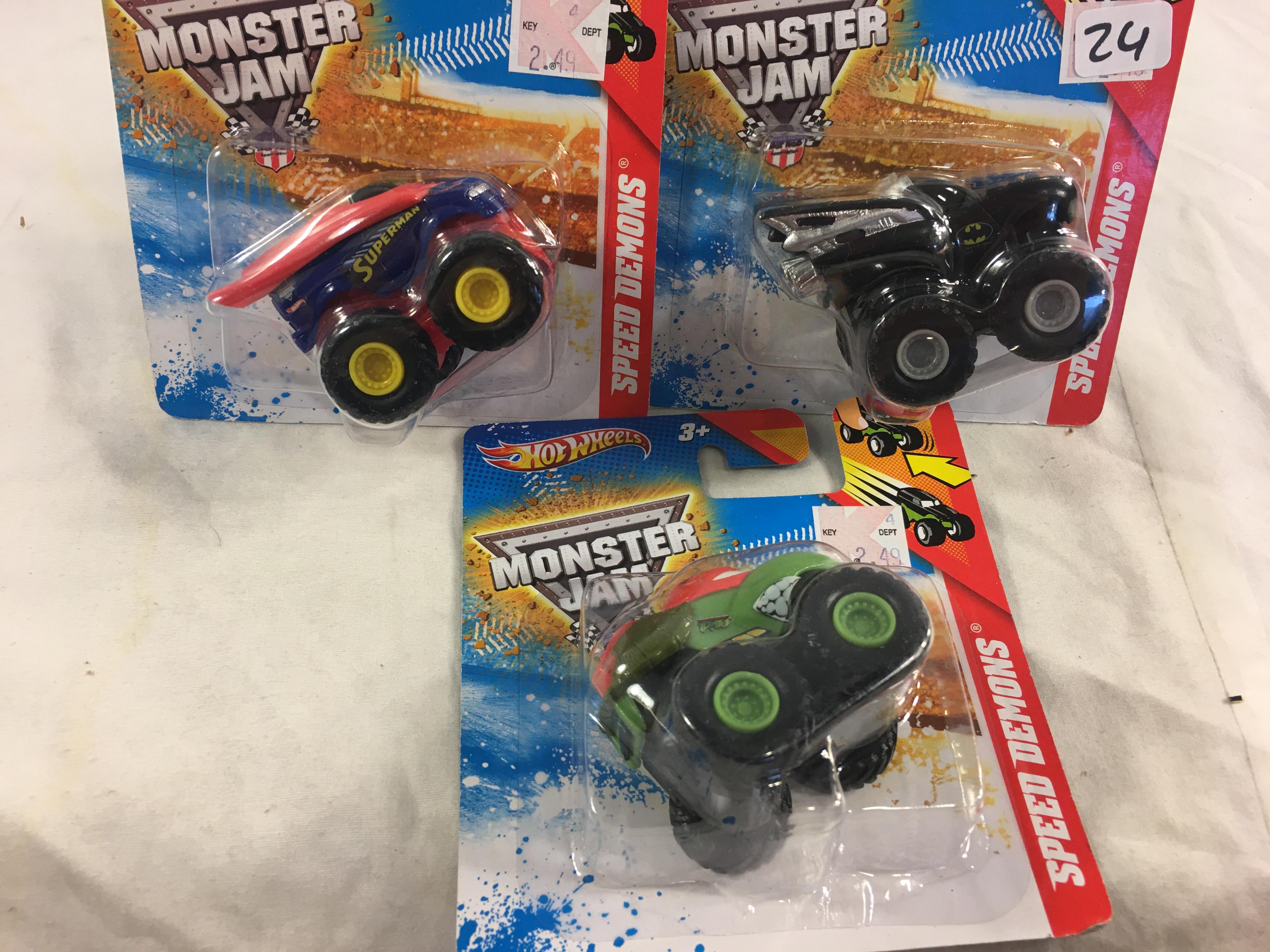 Lot of 3 Pieces Collector New in package Hot wheels Monster Jam Cars