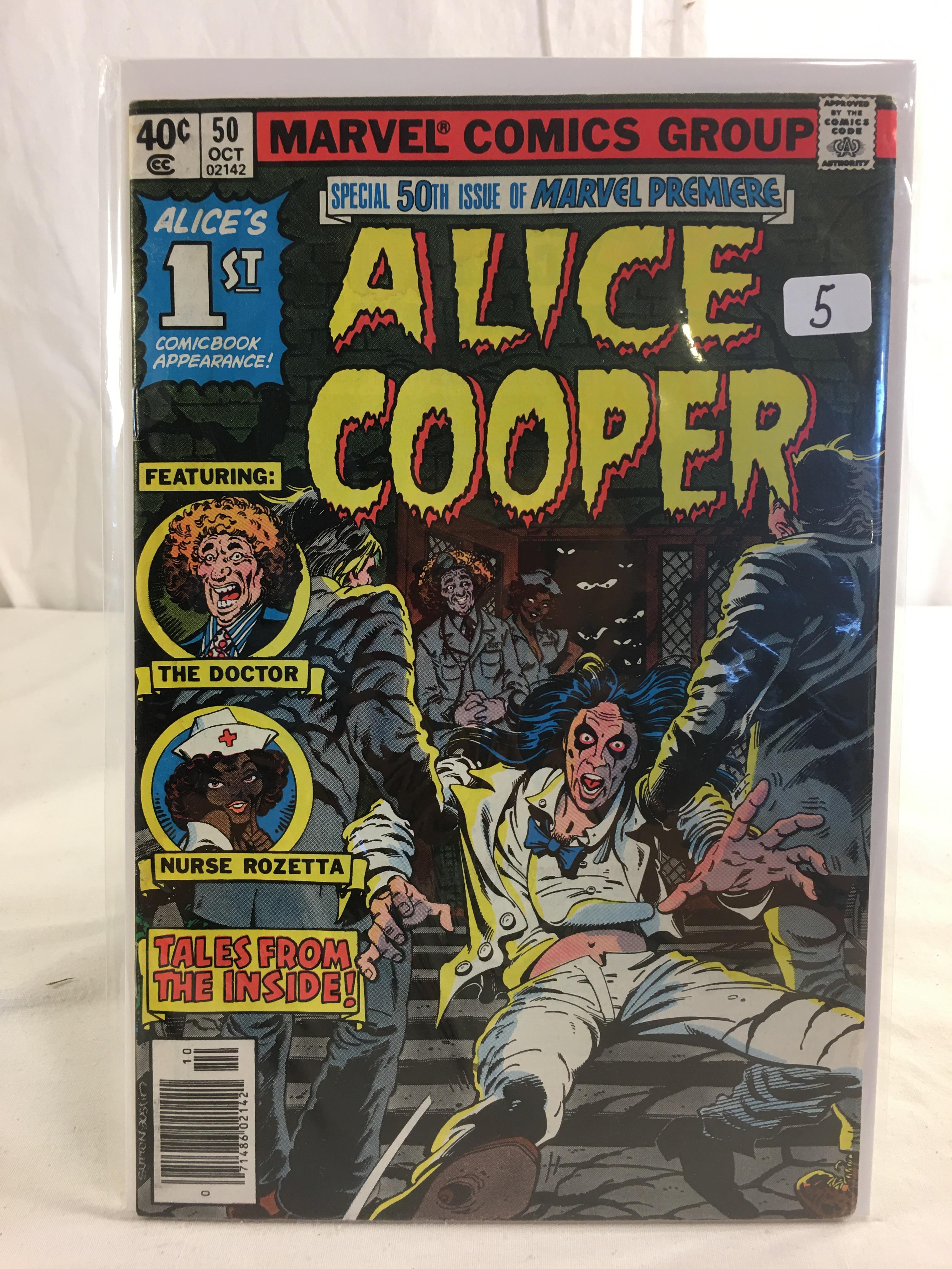 Colletcor Vintage Marvel Comics Alice Cooper Comic Book No.1 50th Premier Comics