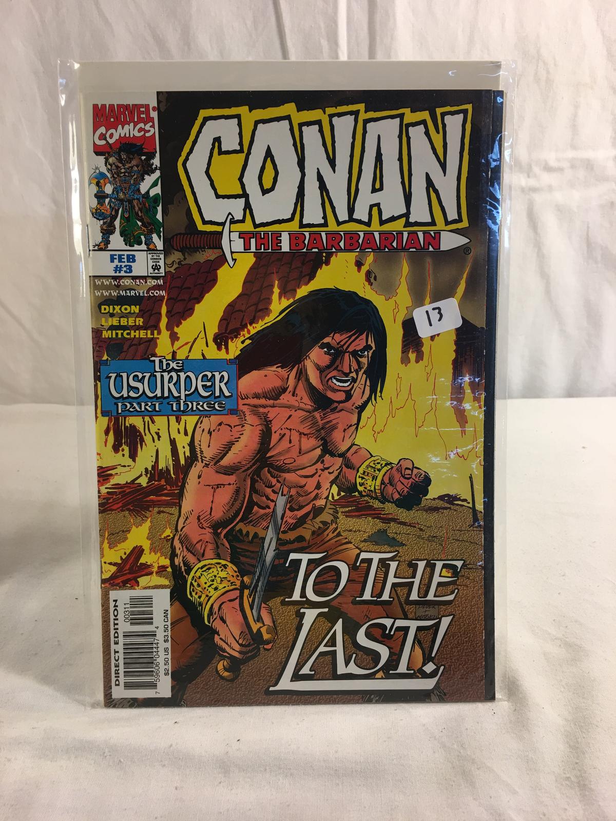 Collector Marvel Comics Conan The Barbarian The Usurper Part One Comic Book No.3