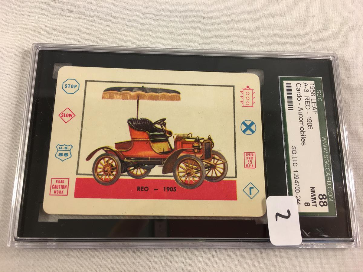 Vintage 1958 Leaf A-REO 1905 Cardo-Trading Card Automobiles SGC 88 NM/MT 8 SG, LLC 1294700-244