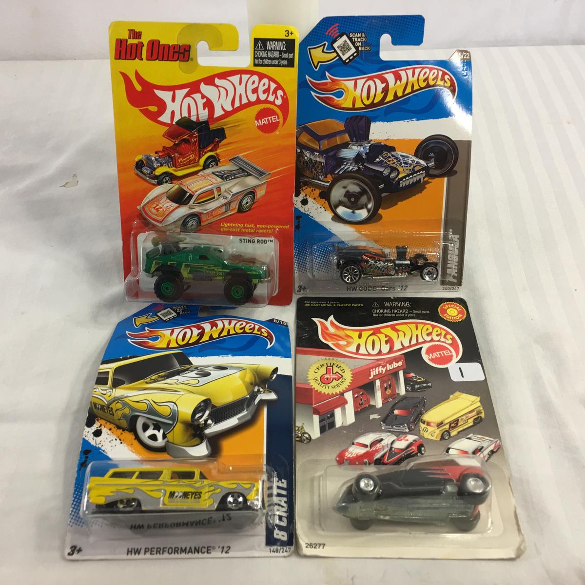 Lot of 4 Pieces Collector New in Package Hot wheels 1/64 Scale Die-cast Metal & Plastic Parts