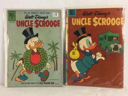 Lot's Of 2 Collector Vintage Dell Comics Walt Disney's Uncle Scrooge Comic Books