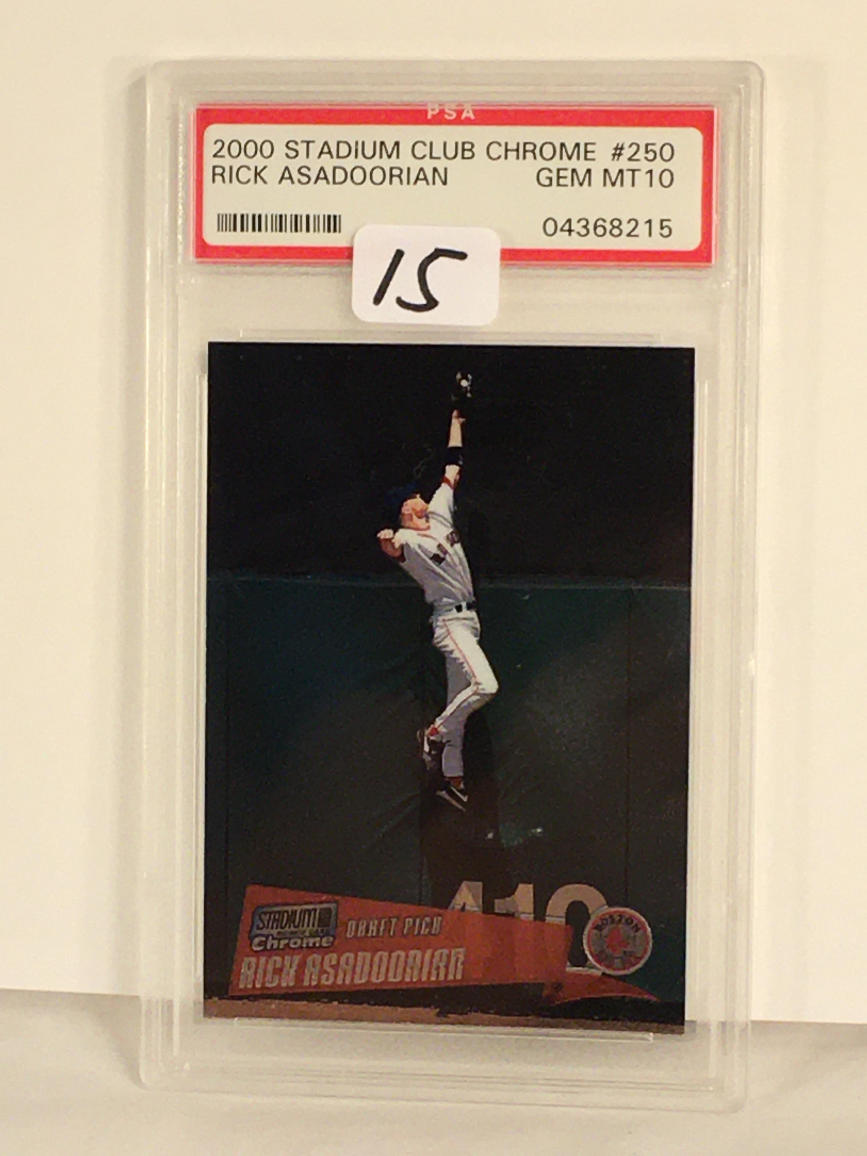 Collector PSA Graded 2000 Stadium Club Chrome #250 Rick Asadoorian Gem MT10 #04368215 Graded