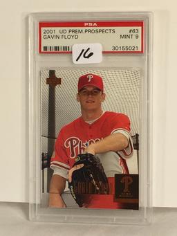 Collector PSA Graded 2001 Upper Deck Premium Prospects #63 Gavin Floyd Mint 9 #30155021 Card