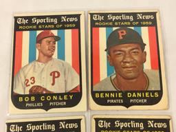 Lot of 4 Pieces Collector Vintage Sport Baseball Cards Assorted Team & Player Cards - See Pictures