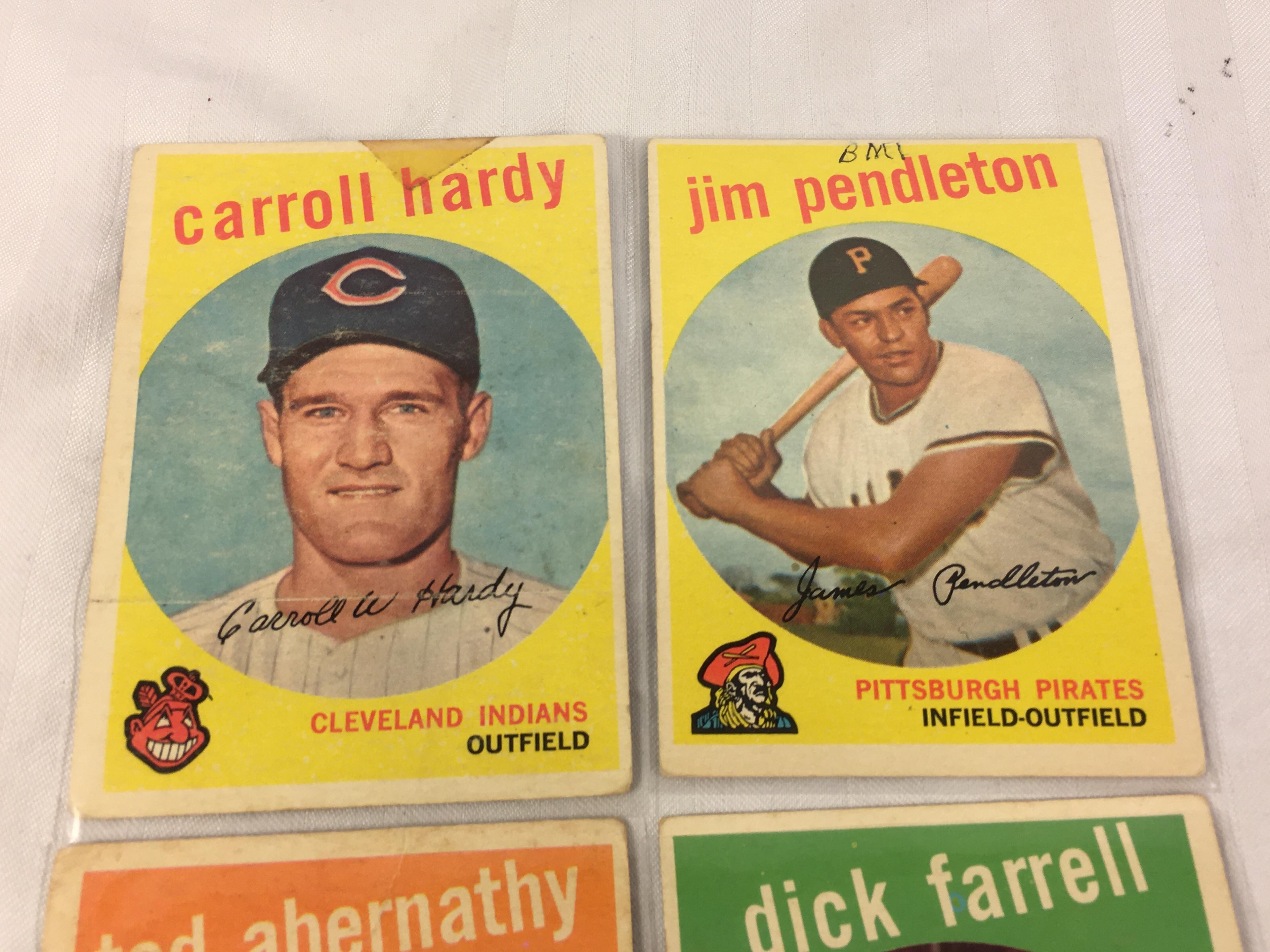 Lot of 4 Pieces Collector Vintage Sport Baseball Cards Assorted Team & Player Cards - See Pictures