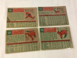 Lot of 4 Pieces Collector Vintage Sport Baseball Cards Assorted Team & Player Cards - See Pictures