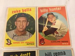 Lot of 4 Pieces Collector Vintage Sport Baseball Cards Assorted Team & Player Cards - See Pictures