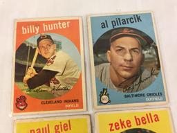 Lot of 4 Pieces Collector Vintage Sport Baseball Cards Assorted Team & Player Cards - See Pictures