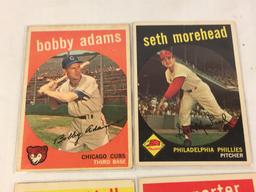 Lot of 4 Pieces Collector Vintage Sport Baseball Cards Assorted Team & Player Cards - See Pictures