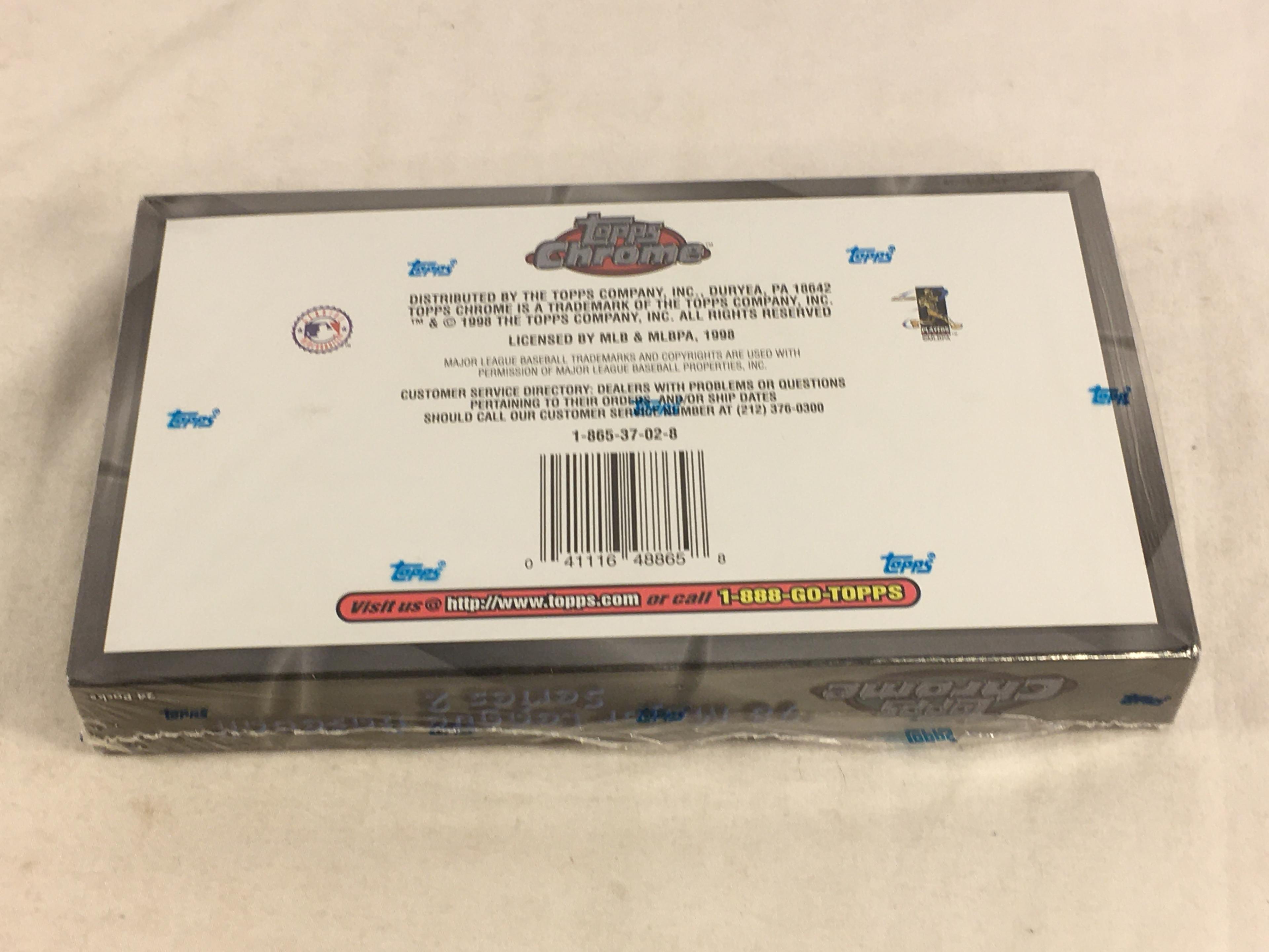 Collector Factory Sealed Topps Chrome '98 Major League Baseball Series 2 Refractors Cards