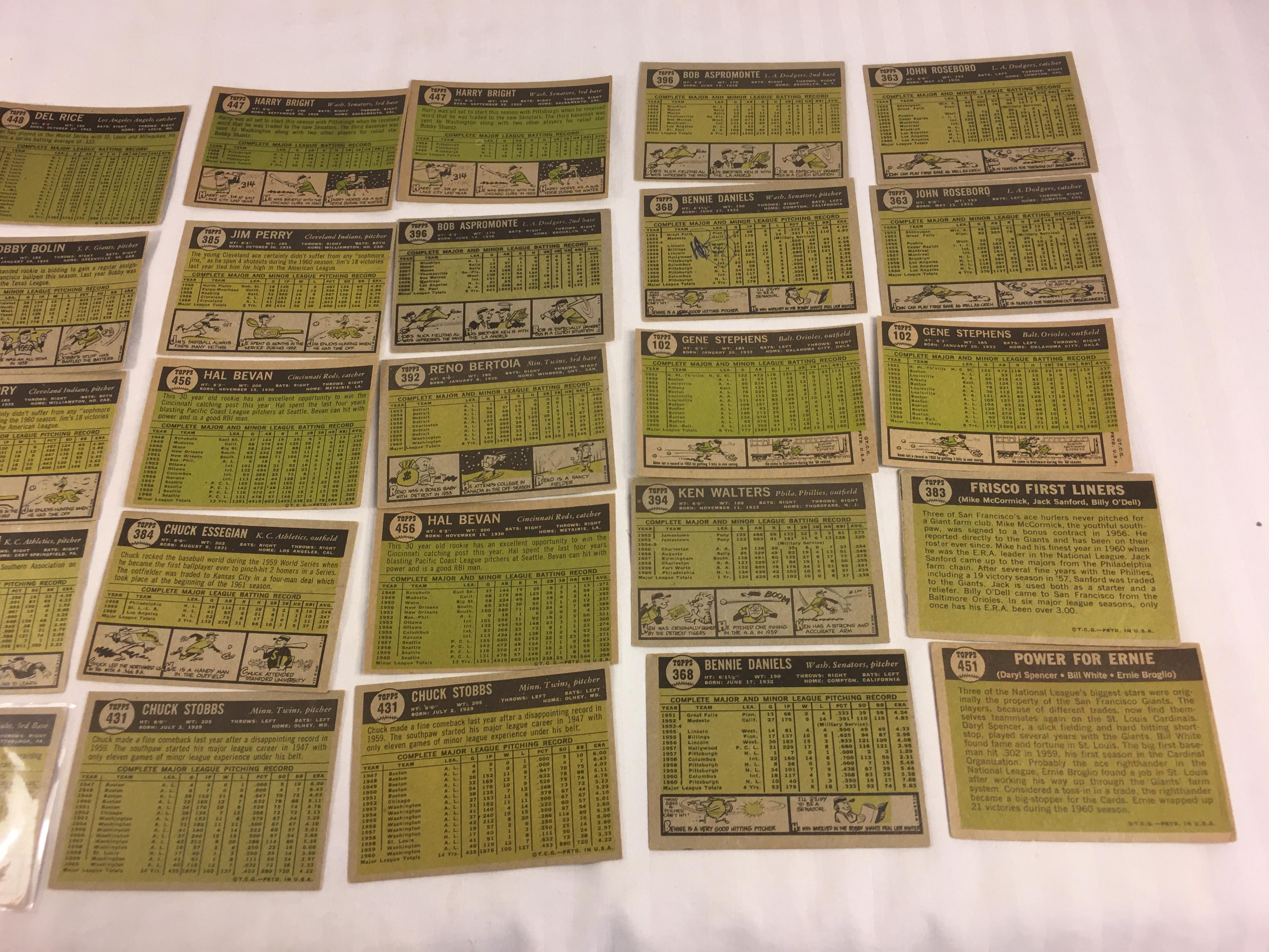 Lot of 30 Collector Vintage Baseball Sport Trading Cards  Assorted Players and Sport Cards