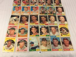 Lot of 30 Collector Vintage Baseball Sport Trading Cards  Assorted Players and Sport Cards