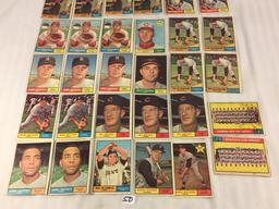 Lot of 30 Collector Vintage Baseball Sport Trading Cards  Assorted Players and Sport Cards