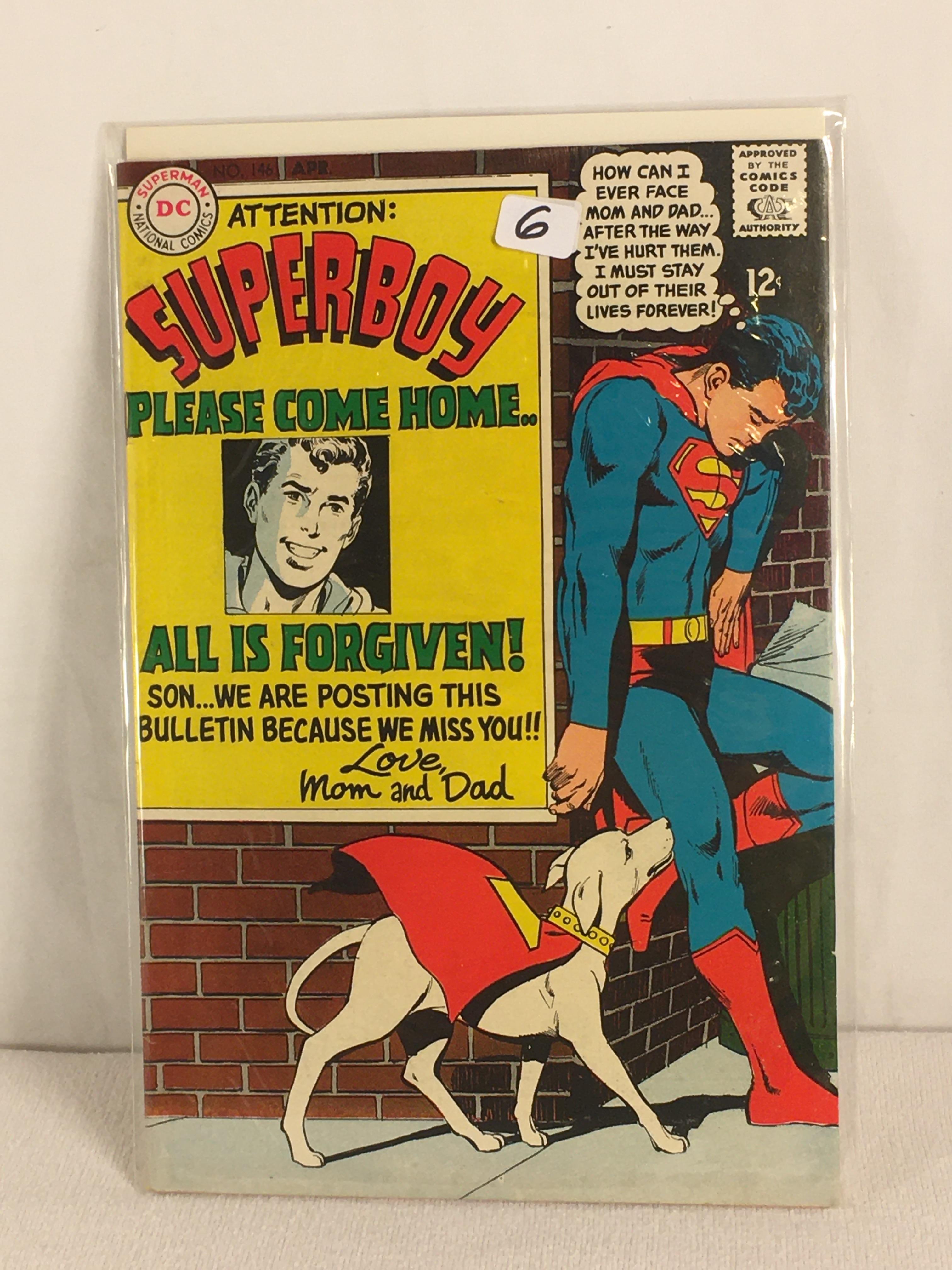 Collector Vintage DC, Comics Attention Superboy Please Come Home All Is Forgiven Comic #146