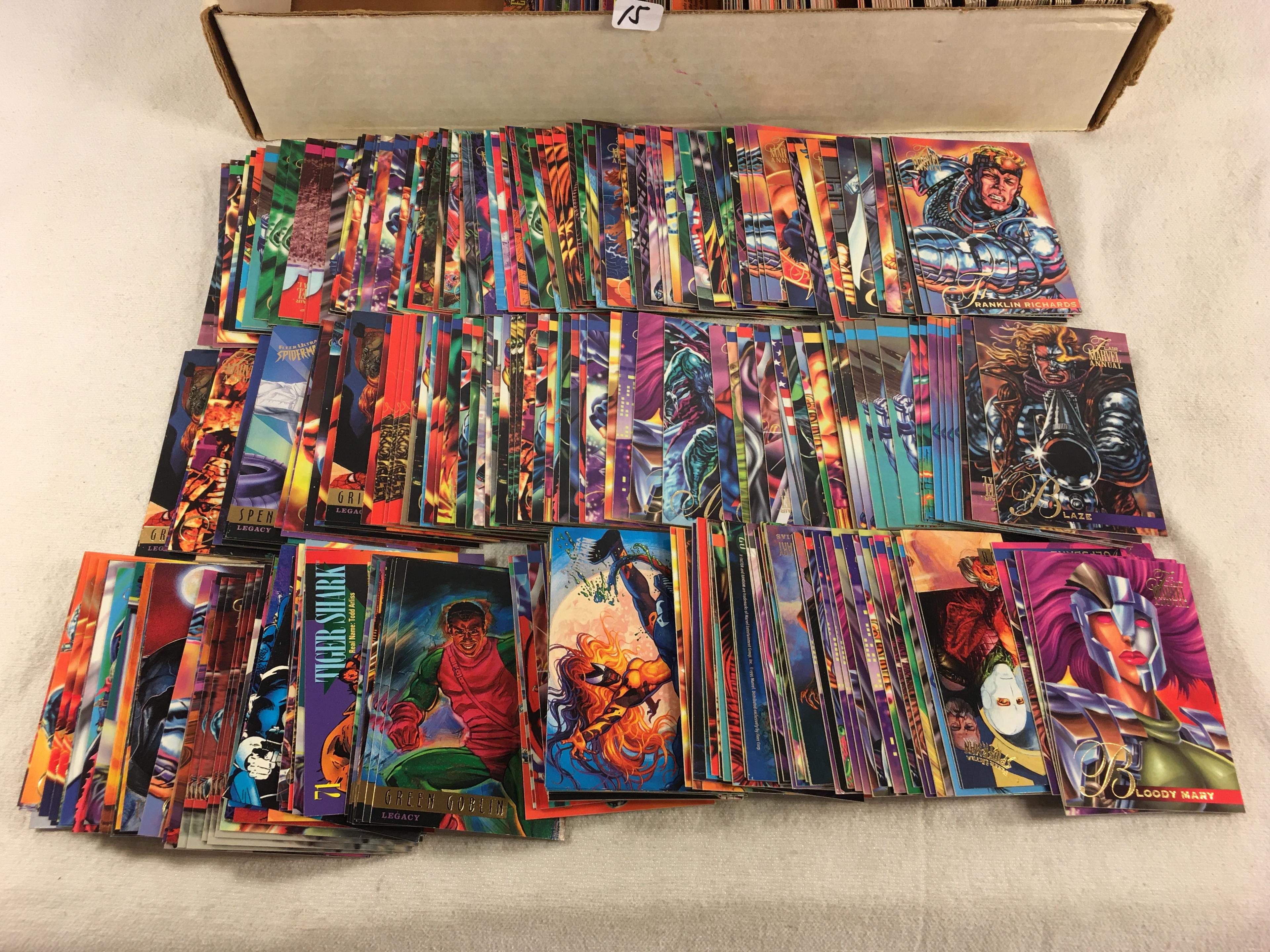 Collector Loose Vintage Flair 1995 Marvel Annual Trading Cards In A Box