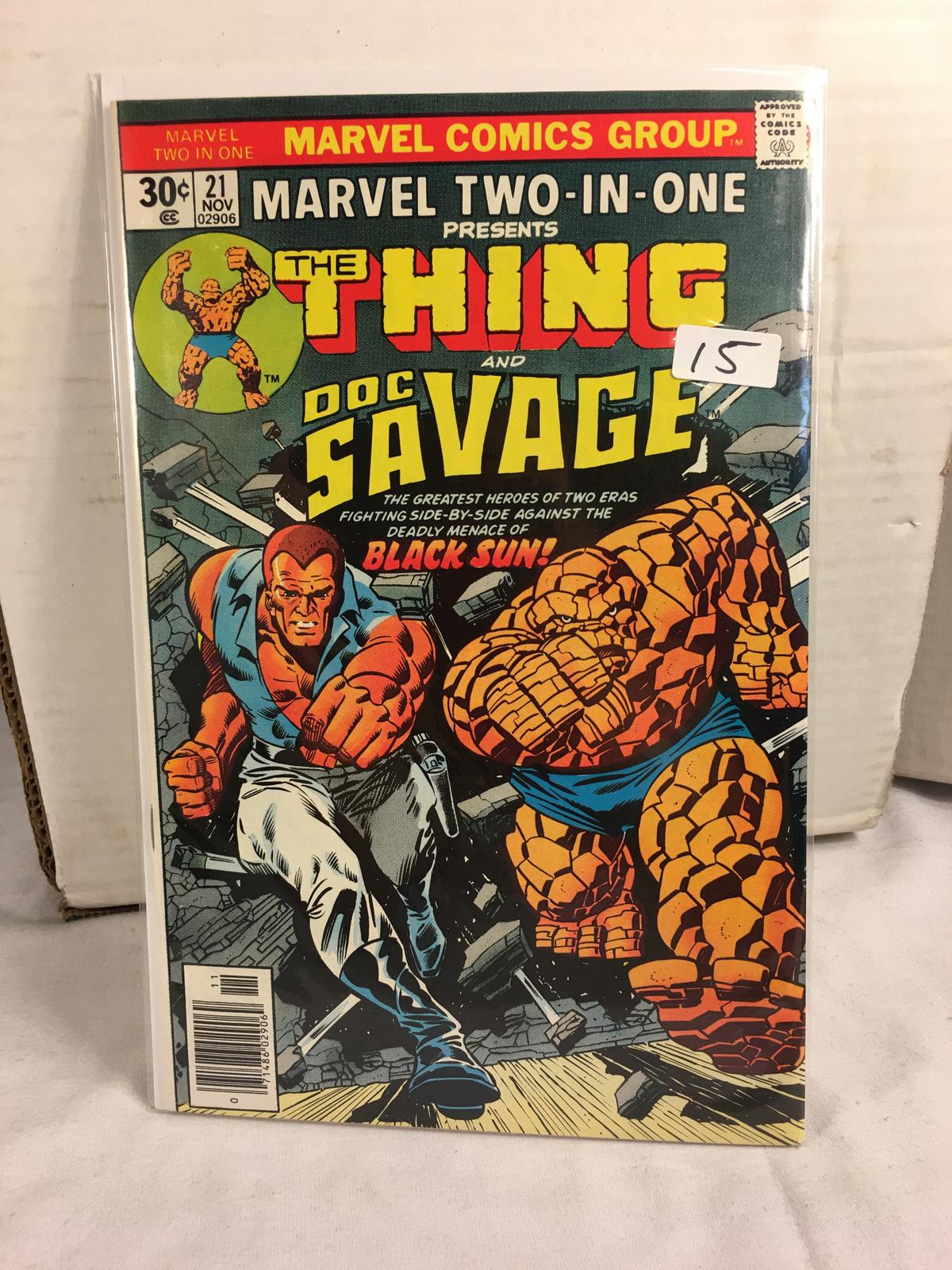 Collector Vintage Marvel Two-In-One The Thing and Doc Savage Comic Book No.21