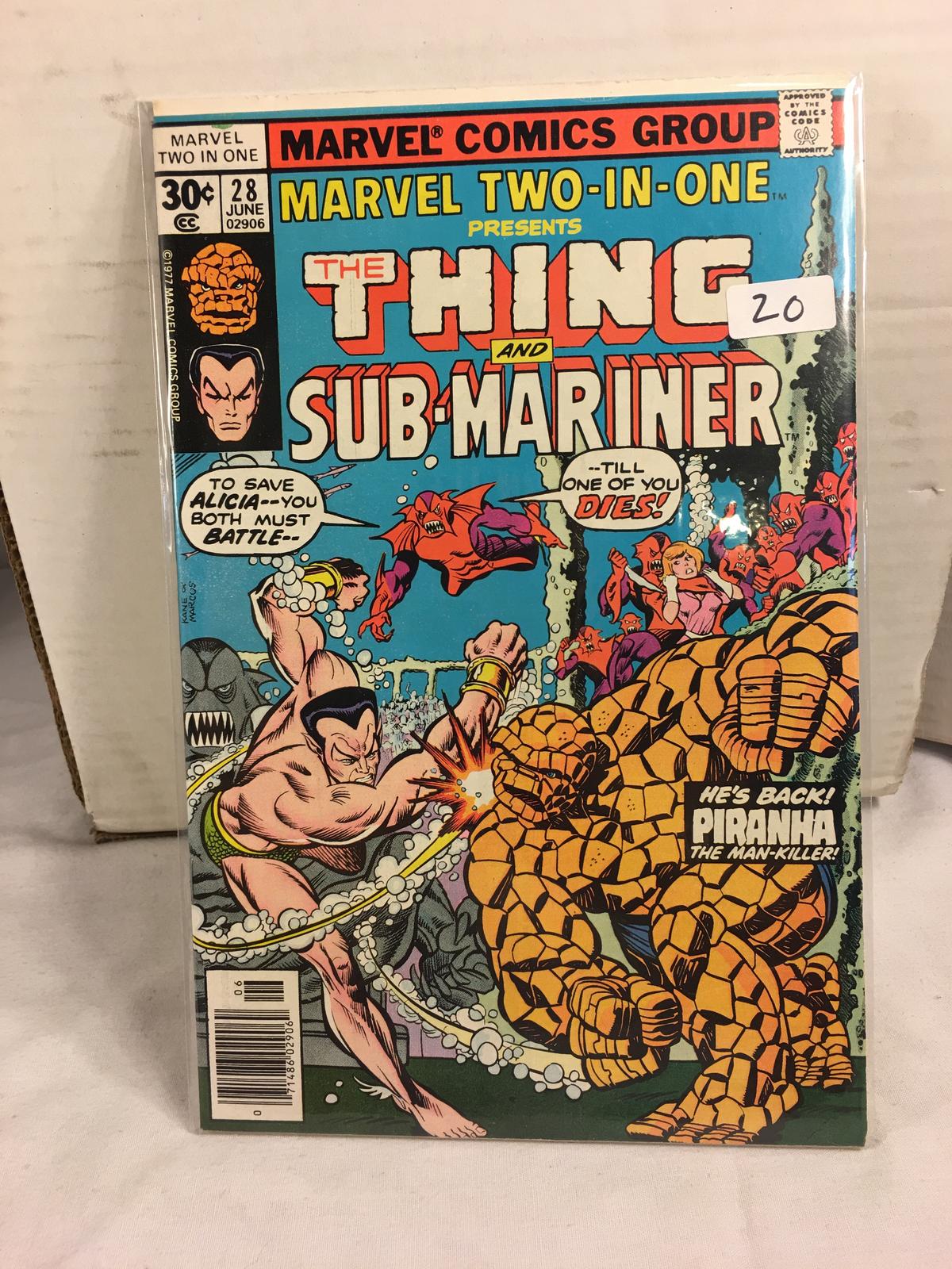 Collector Vintage Marvel Two-In-One The Thing and Sub-Mariner Comic Book No.28