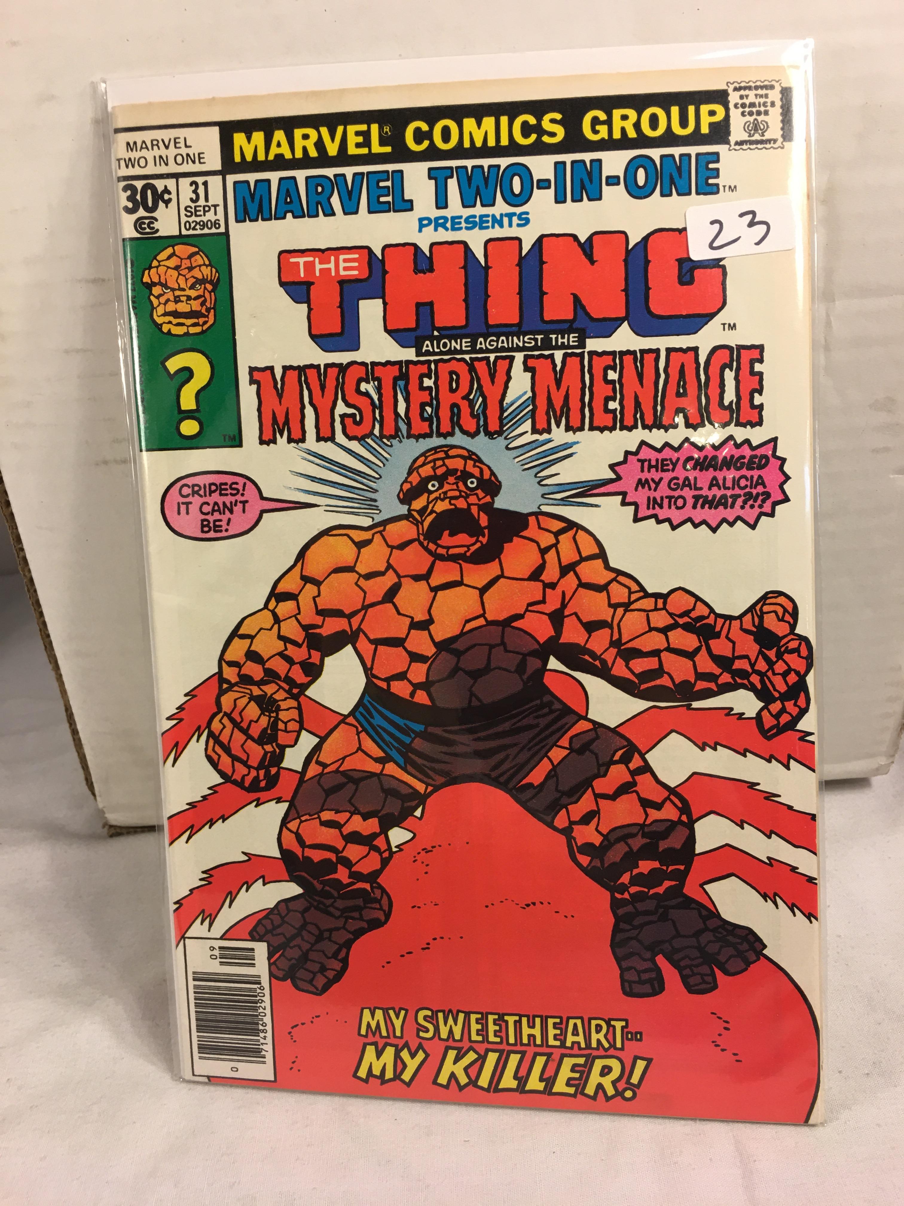 Collector Vintage Marvel Two-In-One  The Thing and Mystery Menace Comic Book No.31