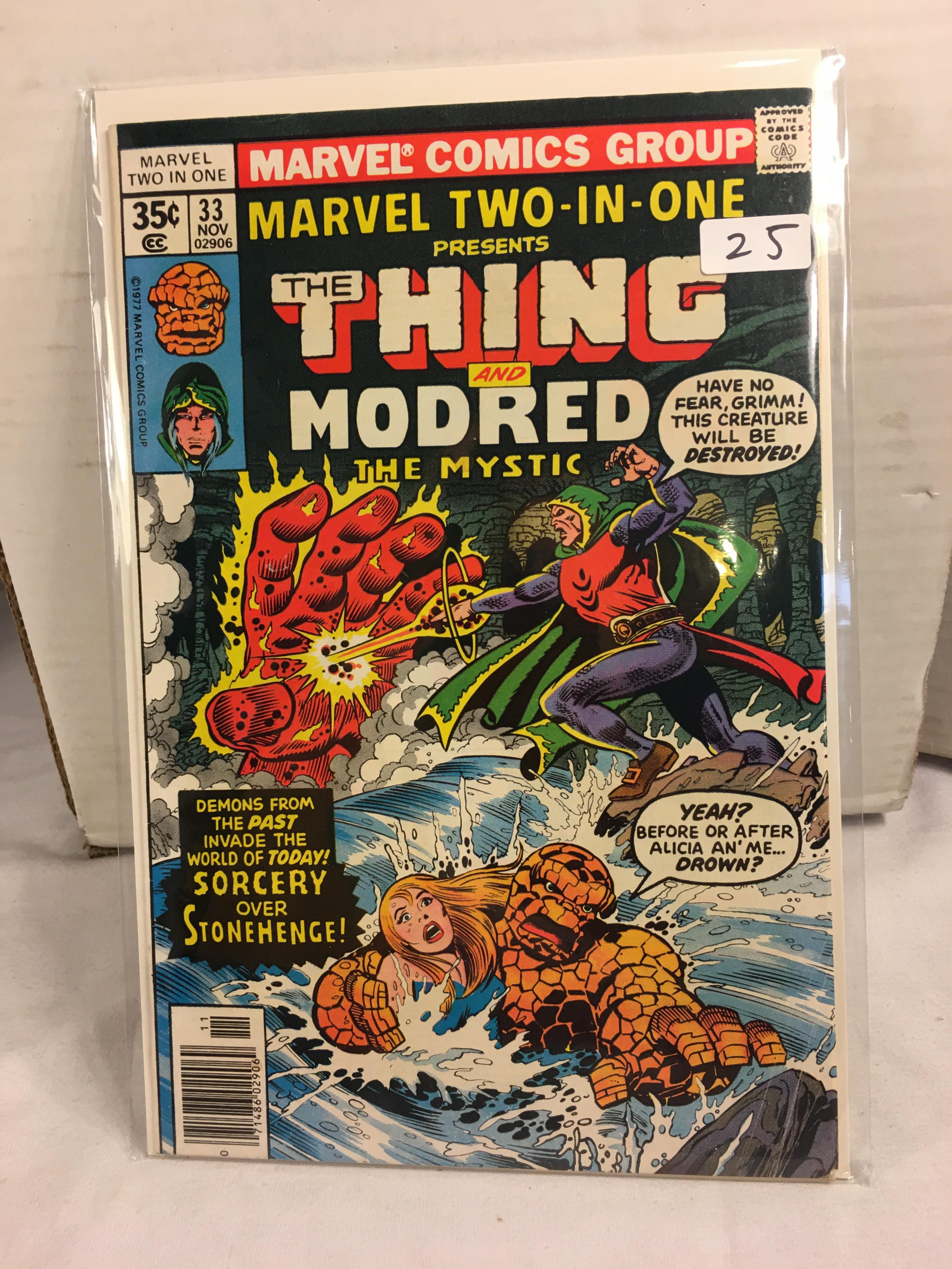 Collector Vintage Marvel Two-In-One The Thing and Modred The Mystic Comic Book No.33