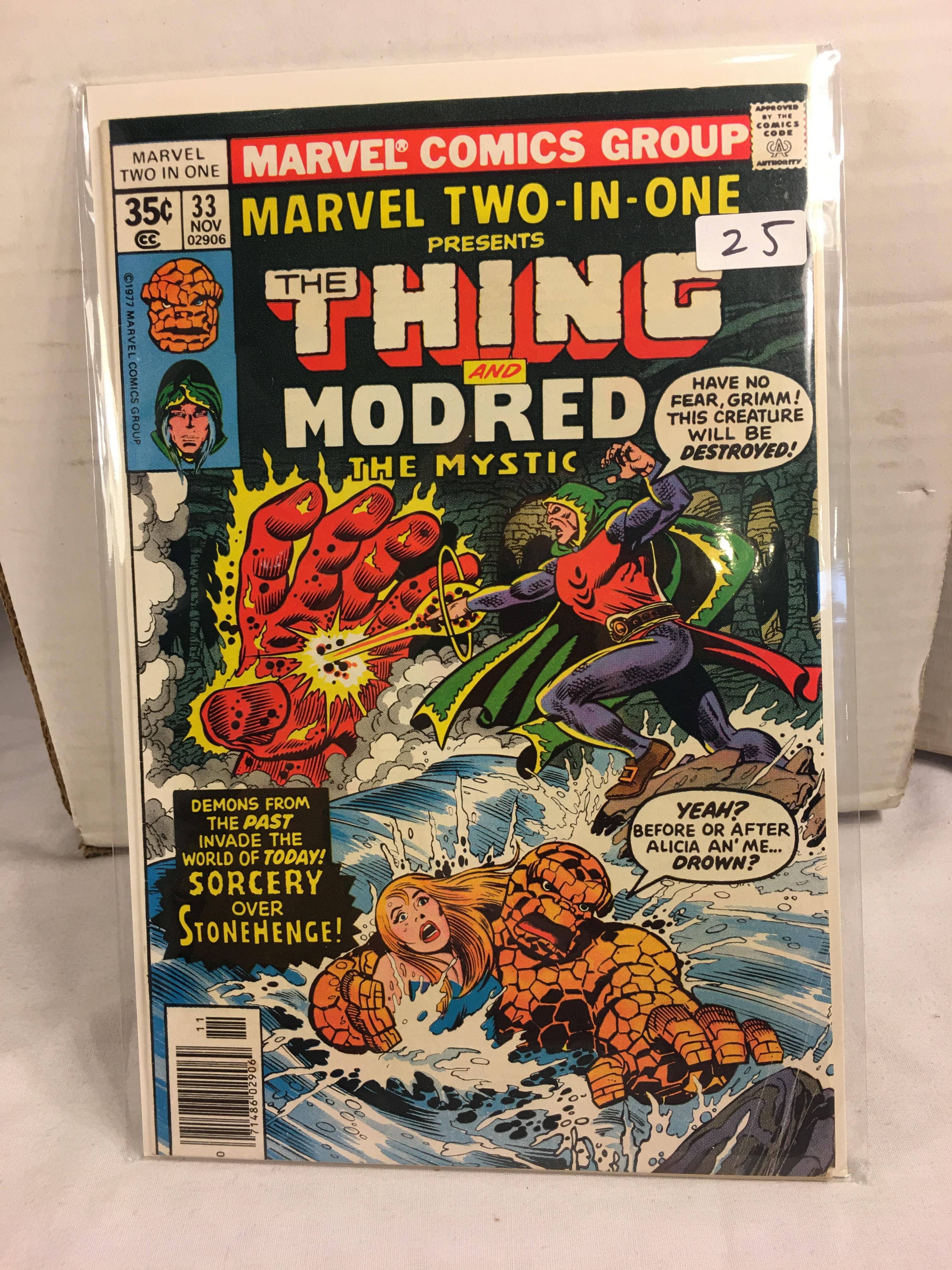 Collector Vintage Marvel Two-In-One The Thing and Modred The Mystic Comic Book No.33