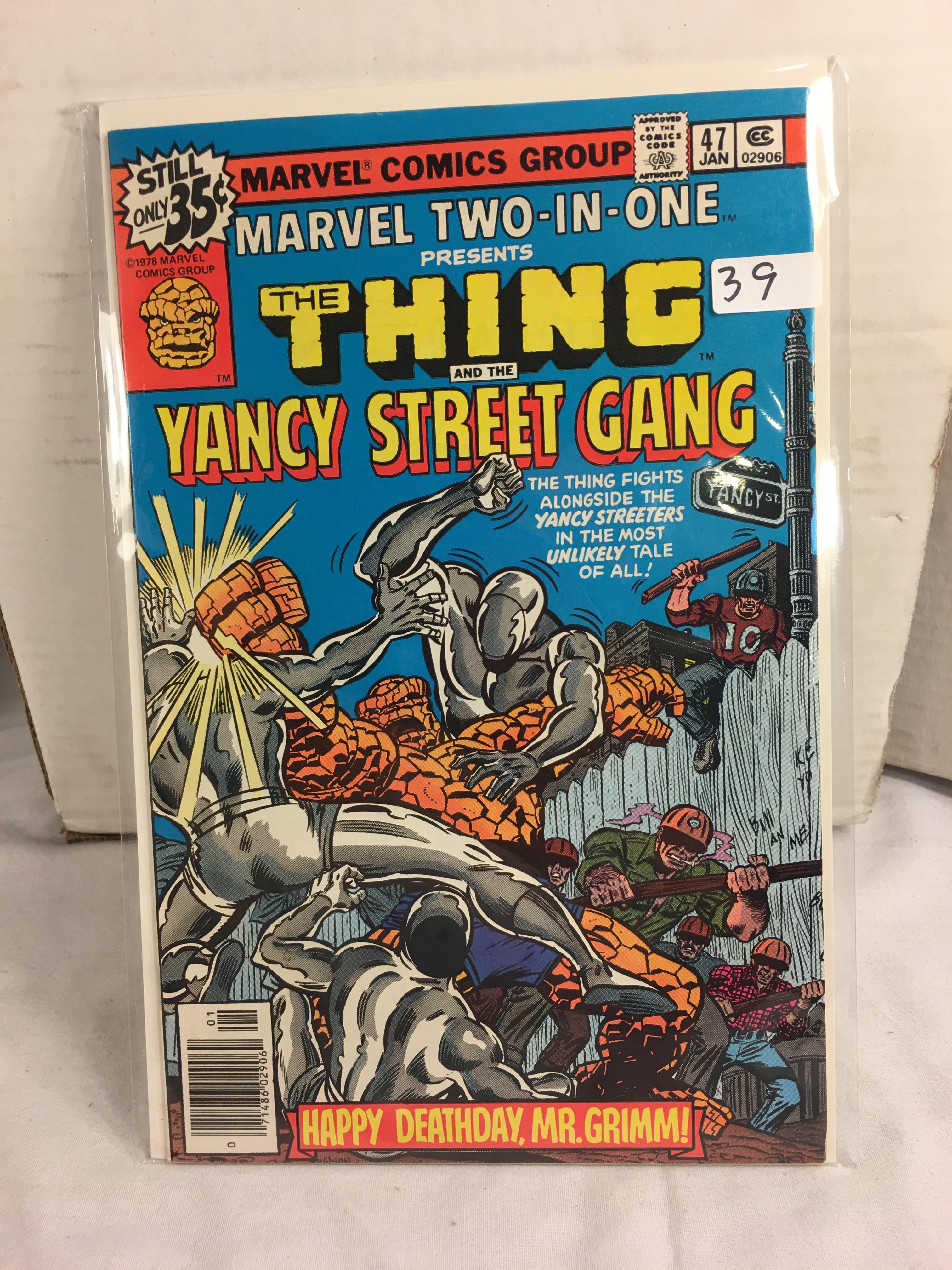 Collector Vintage Marvel Two-In-One  The Thing and The Yancy Street Gang Comic Book No.47