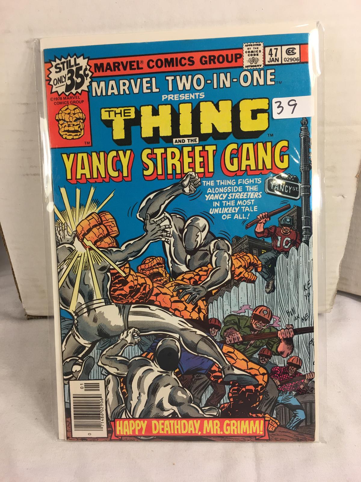 Collector Vintage Marvel Two-In-One  The Thing and The Yancy Street Gang Comic Book No.47