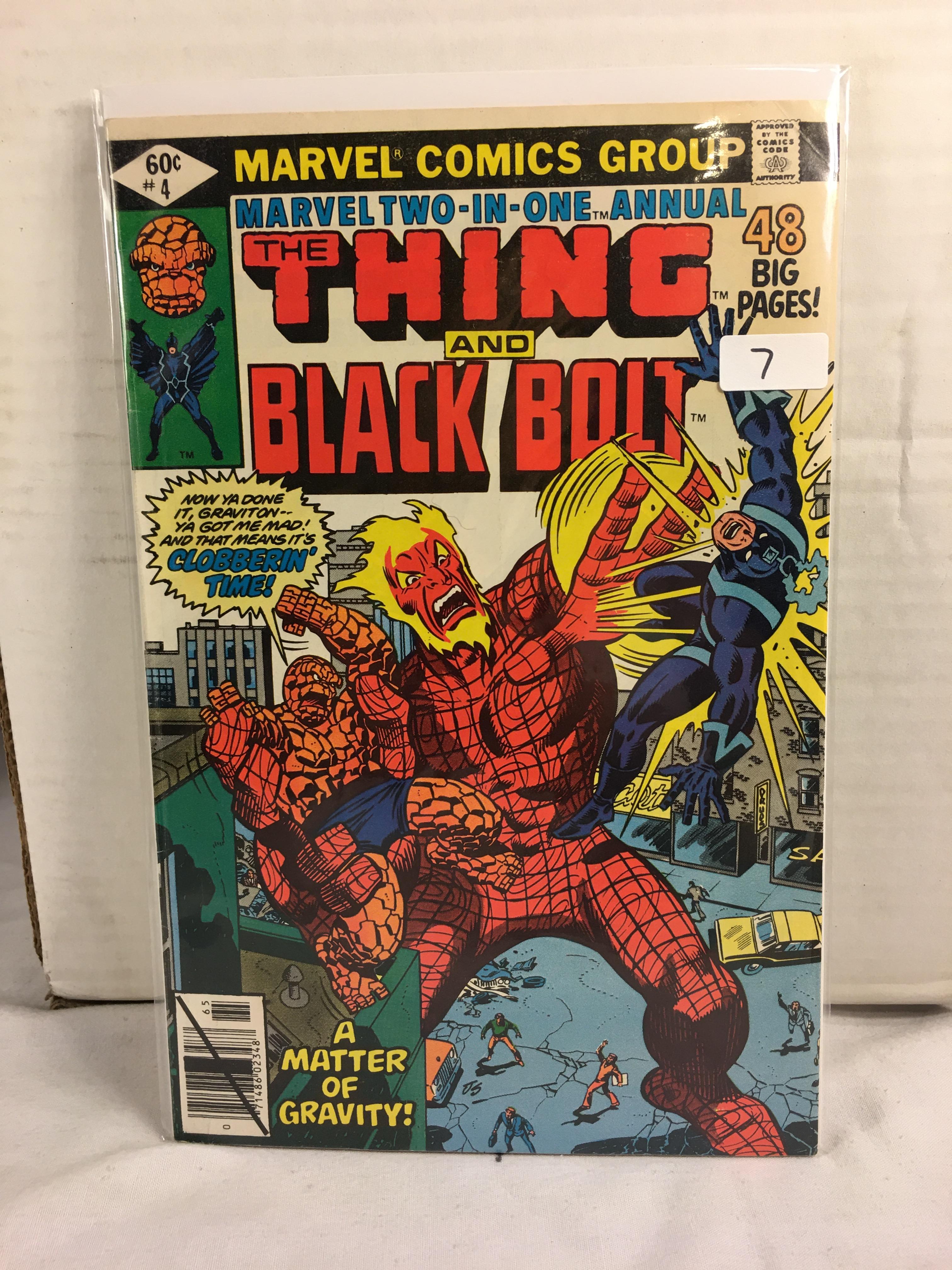 Collector Vintage Marvel Two-In-One The Thing and Black Bolt Comic Book No.4