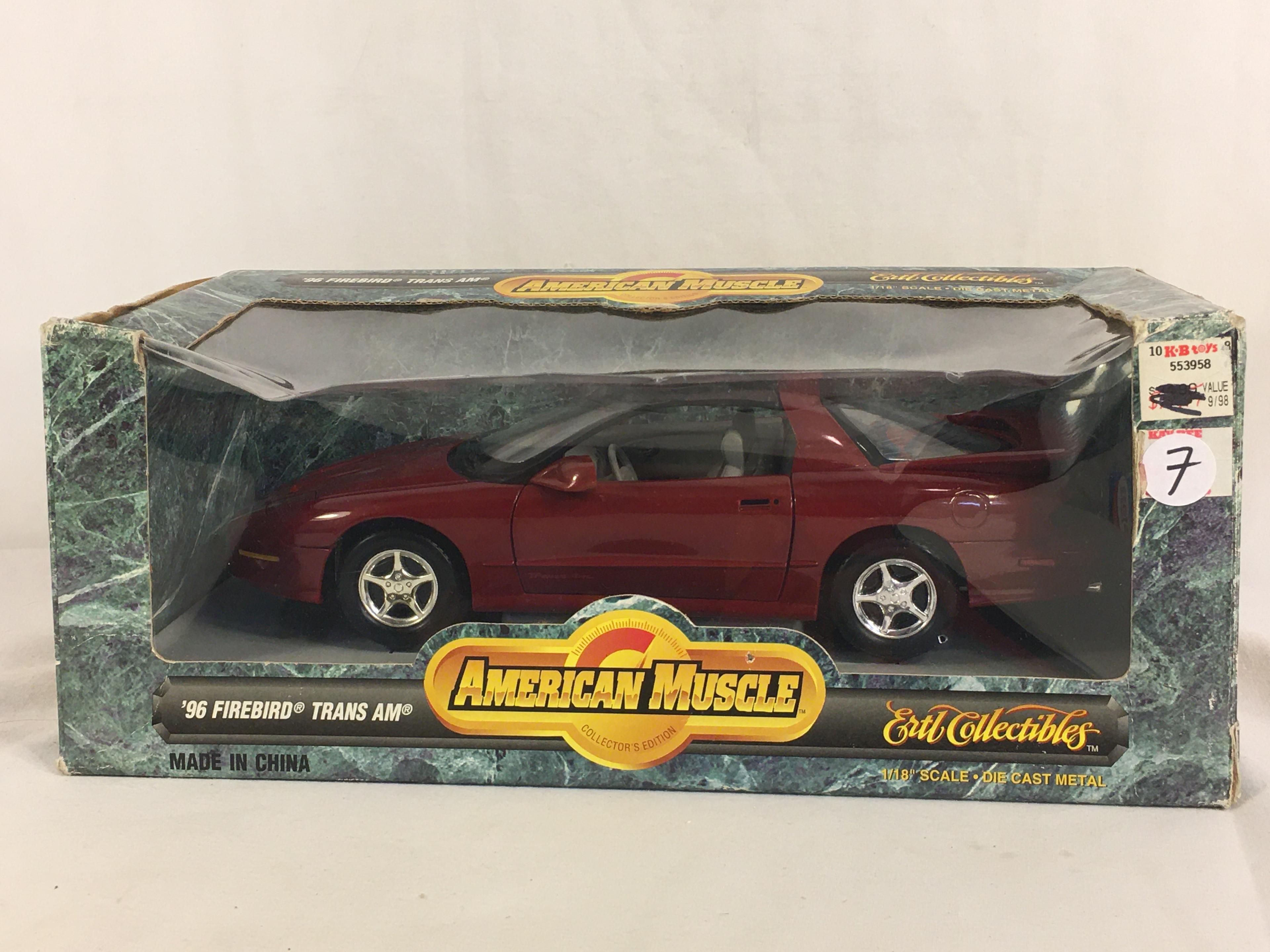 Collector ERTl American Muslce 1/18 Scale Die cast Metal '96 Firebird Trans AM