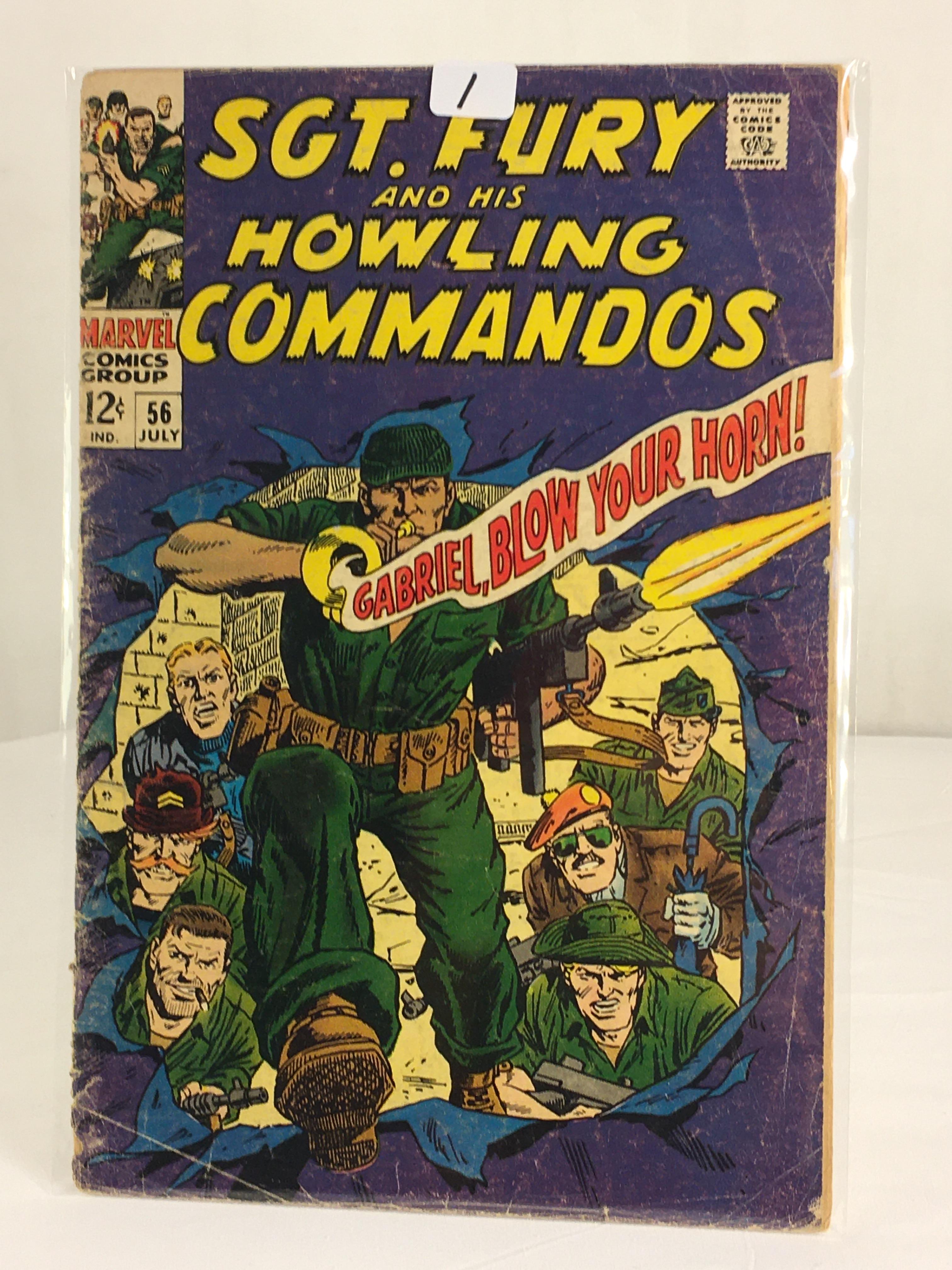 Collector Vintage Marvel Comics SGT. FURY and His Howling Commandos Comic Book #56