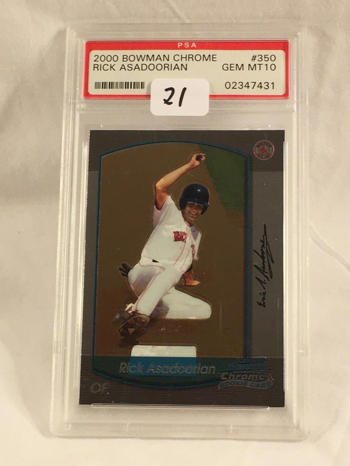 Collector PSA 2000 Bowman Chrome #350 Rick Asadoorian GEM MT10 02347431 Card