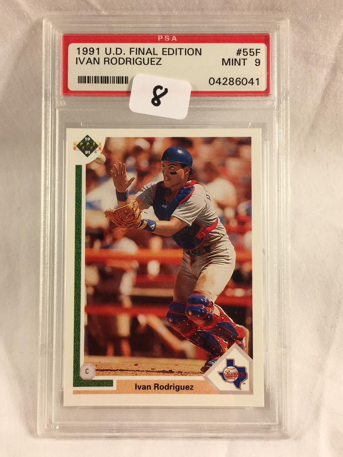 Collector PSA 1991 UD Final Ed. #55F Ivan Rodriguez MINT 9 04286041 Baseball Card