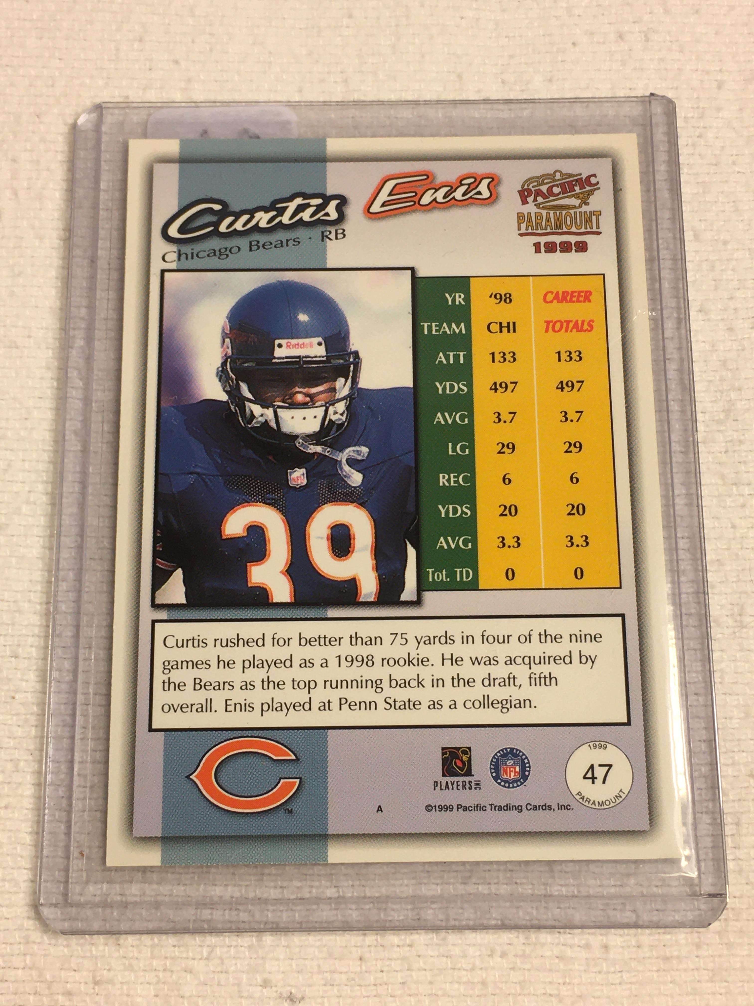 Collector 1999 Pacific Trading Cards Chicago Bears Curtis Enis Football Card No. 47