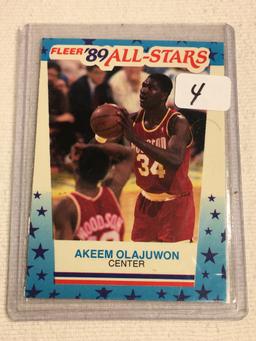 Vintage Collector 1989 Fleer Houston Rockets Akeem Olajuwon Basketball Card No. 2