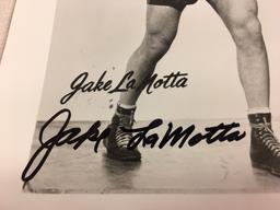 Collector Sport Boxing Photo Autographed by Jake La Motta 8X10" w/ COA