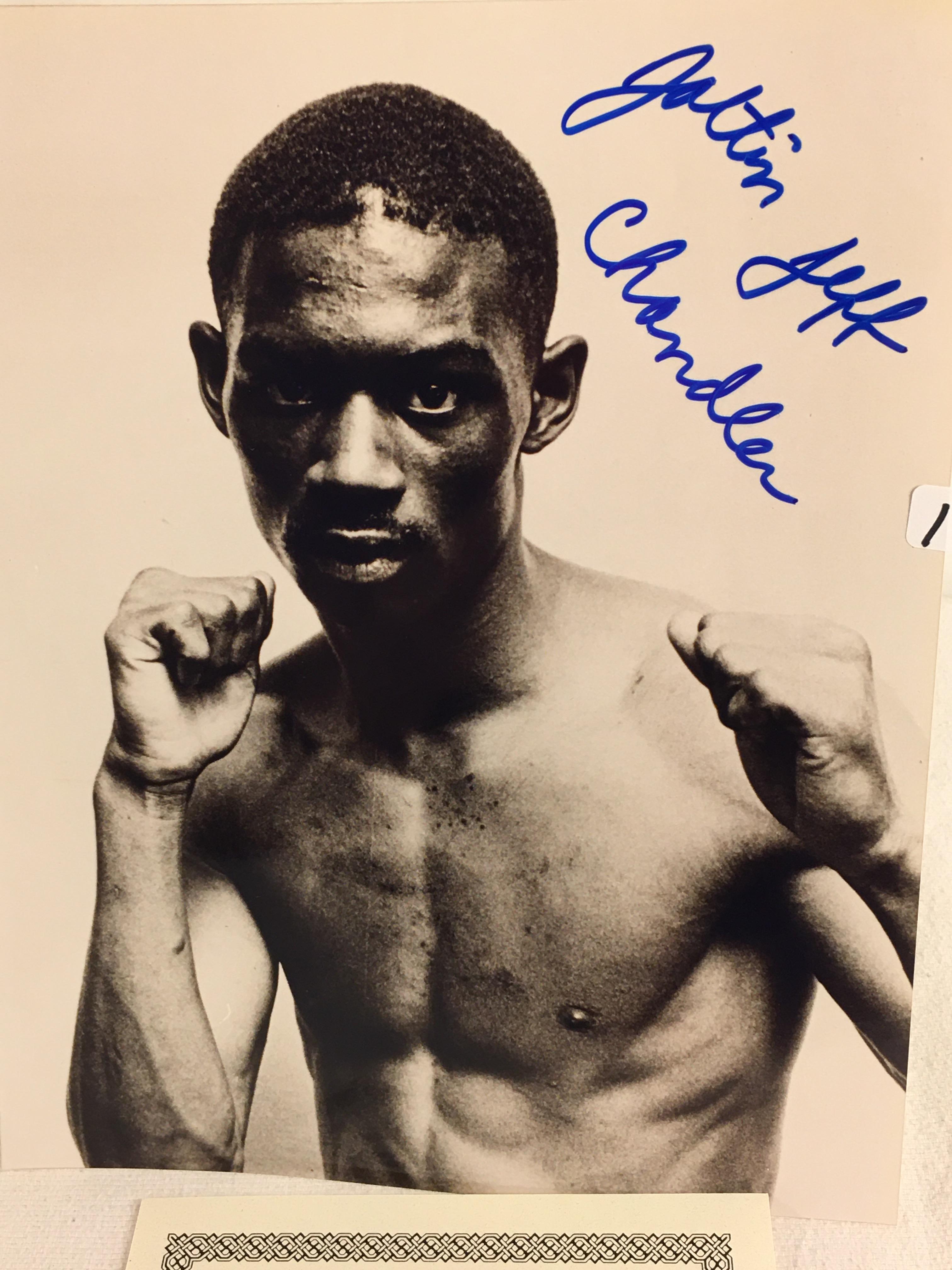 Collector Sport Boxing Photo Autographed by Jeff Chandler 8X10" w/ COA