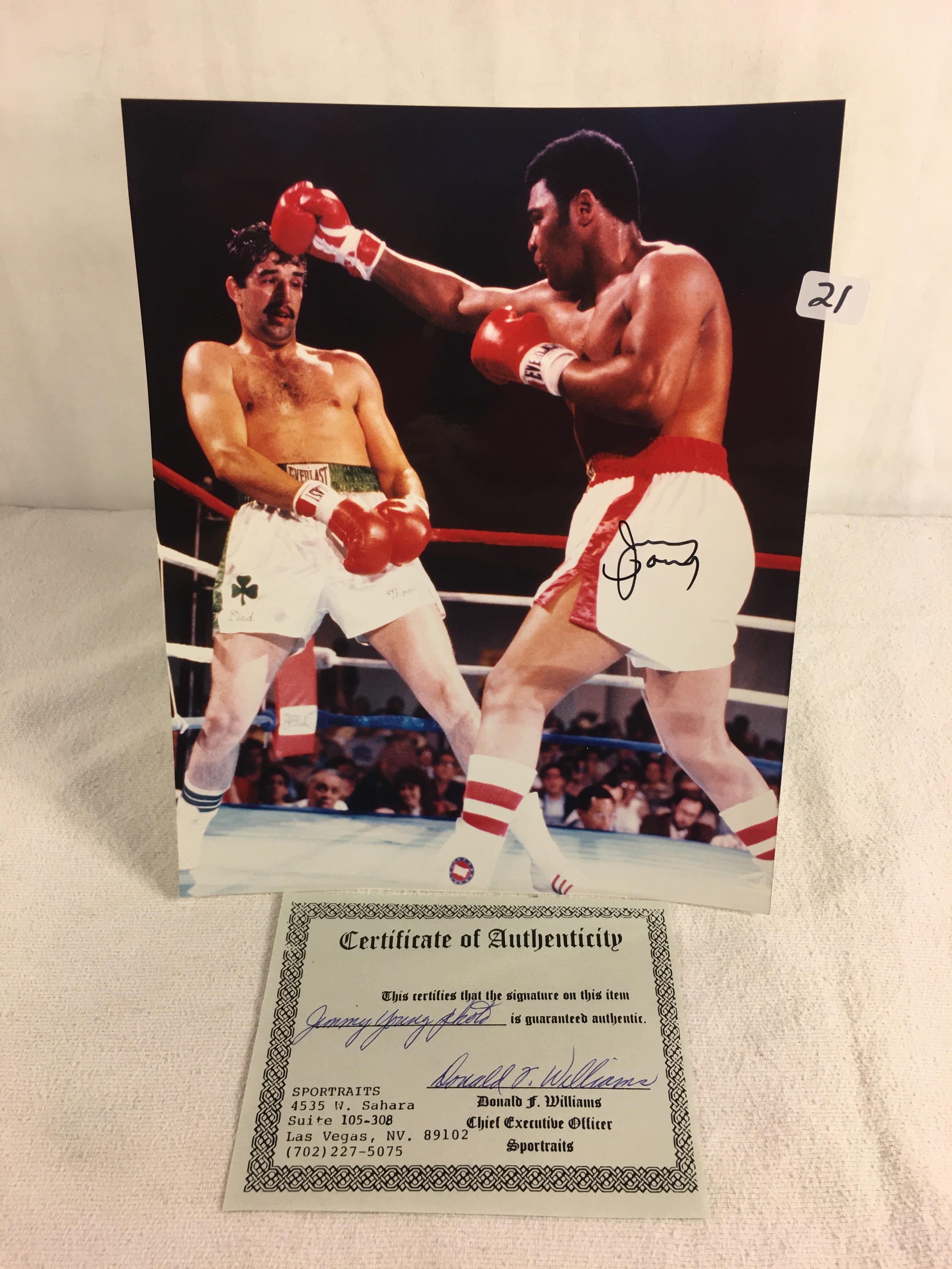 Collector Sport Boxing Photo Autographed by Jimmy Young 8X10" w/ COA
