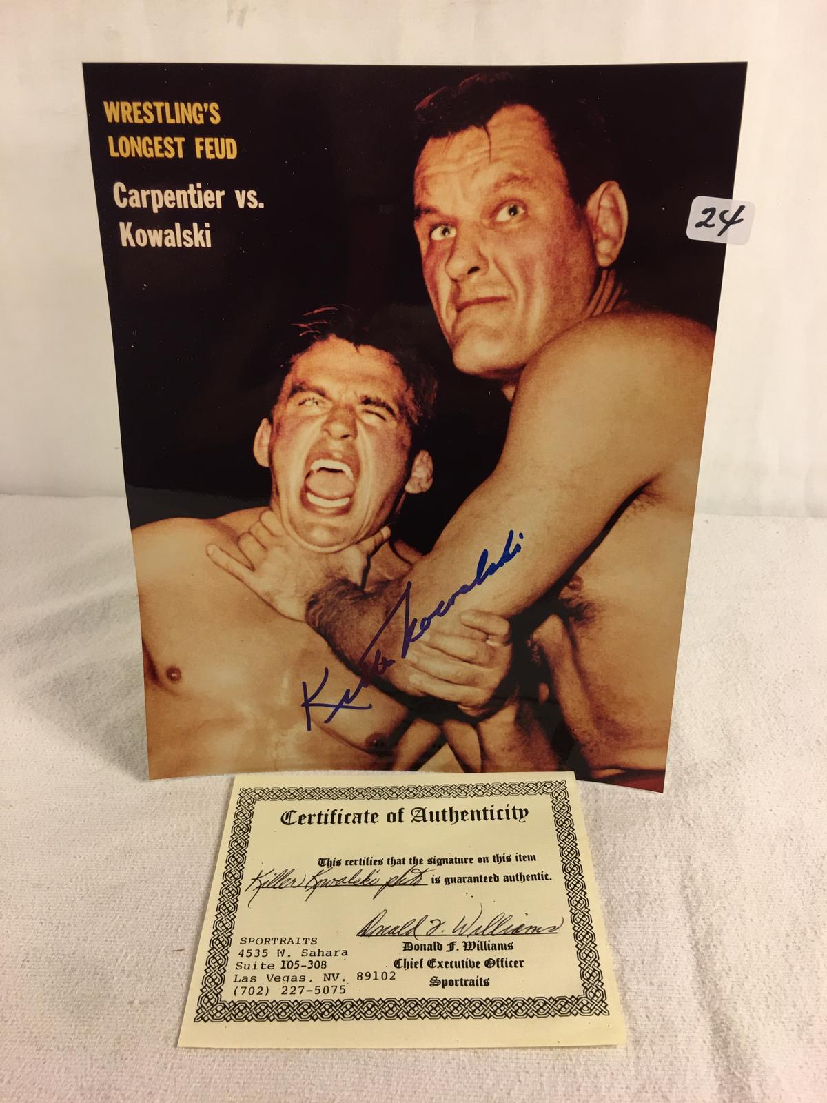 Collector Sport Boxing Photo Autographed by Killer Kowalski 8X10" w/ COA