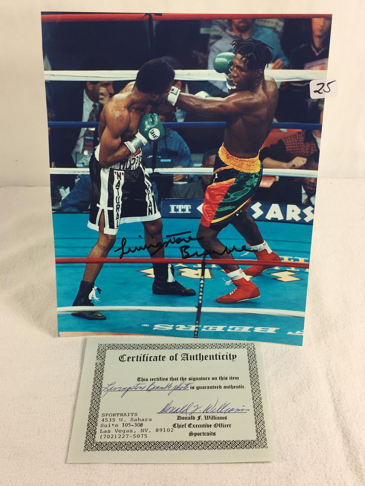 Collector Sport Boxing Photo Autographed by Livingstone Bramble 8X10" w/ COA