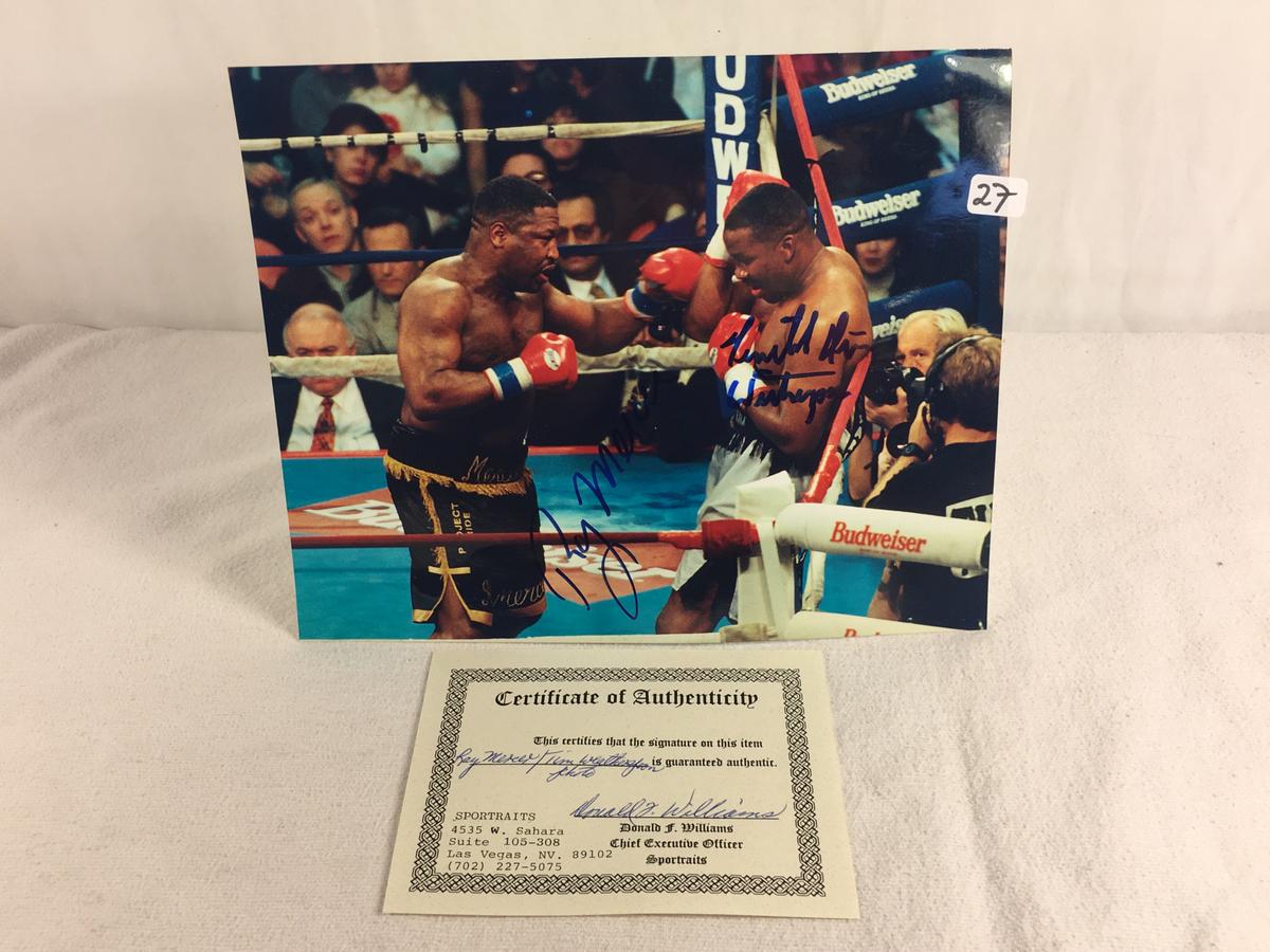 Collector Sport Boxing Photo Signed by Ray Mercer & Tim Witherspoon 8X10" w/ COA