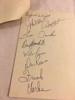 Vintage Collector Sport Papers w/ Autographs from Eagle and Cowboy Players - See Pics