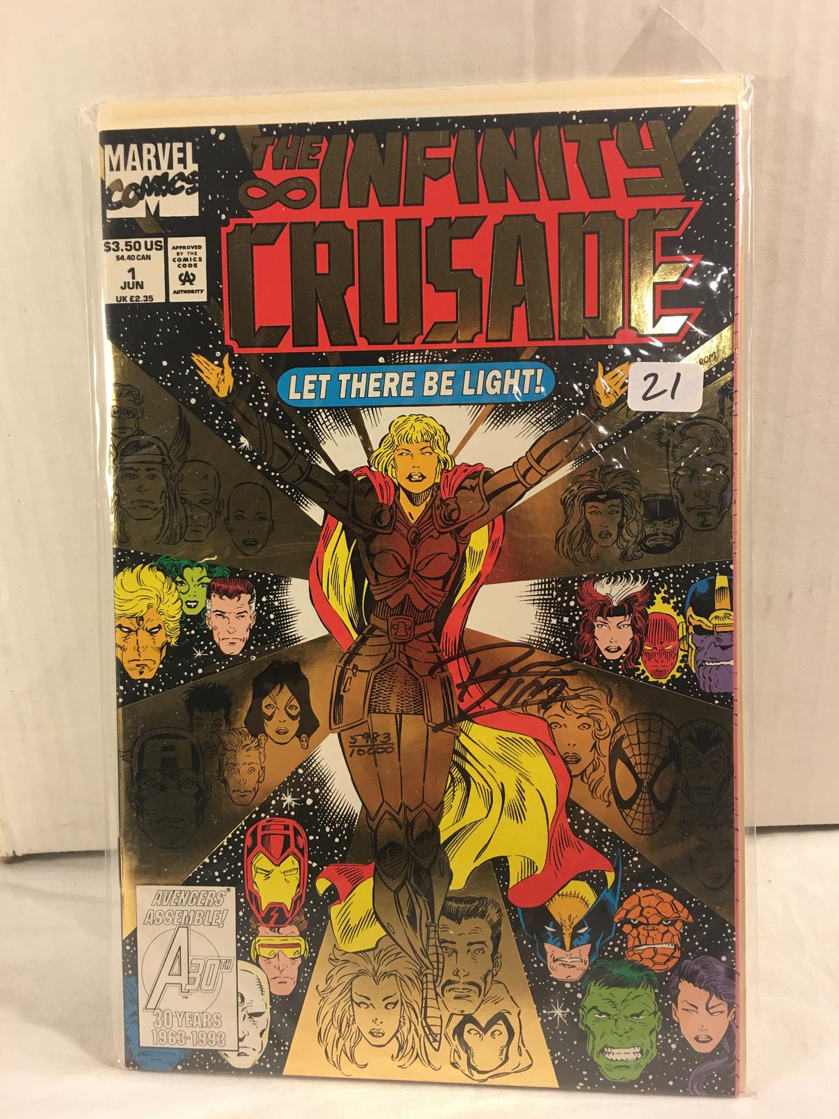 Collector Marvel Comics The Infinity Crusade #1 Hand Signed Autographed Comic Book W/Coa