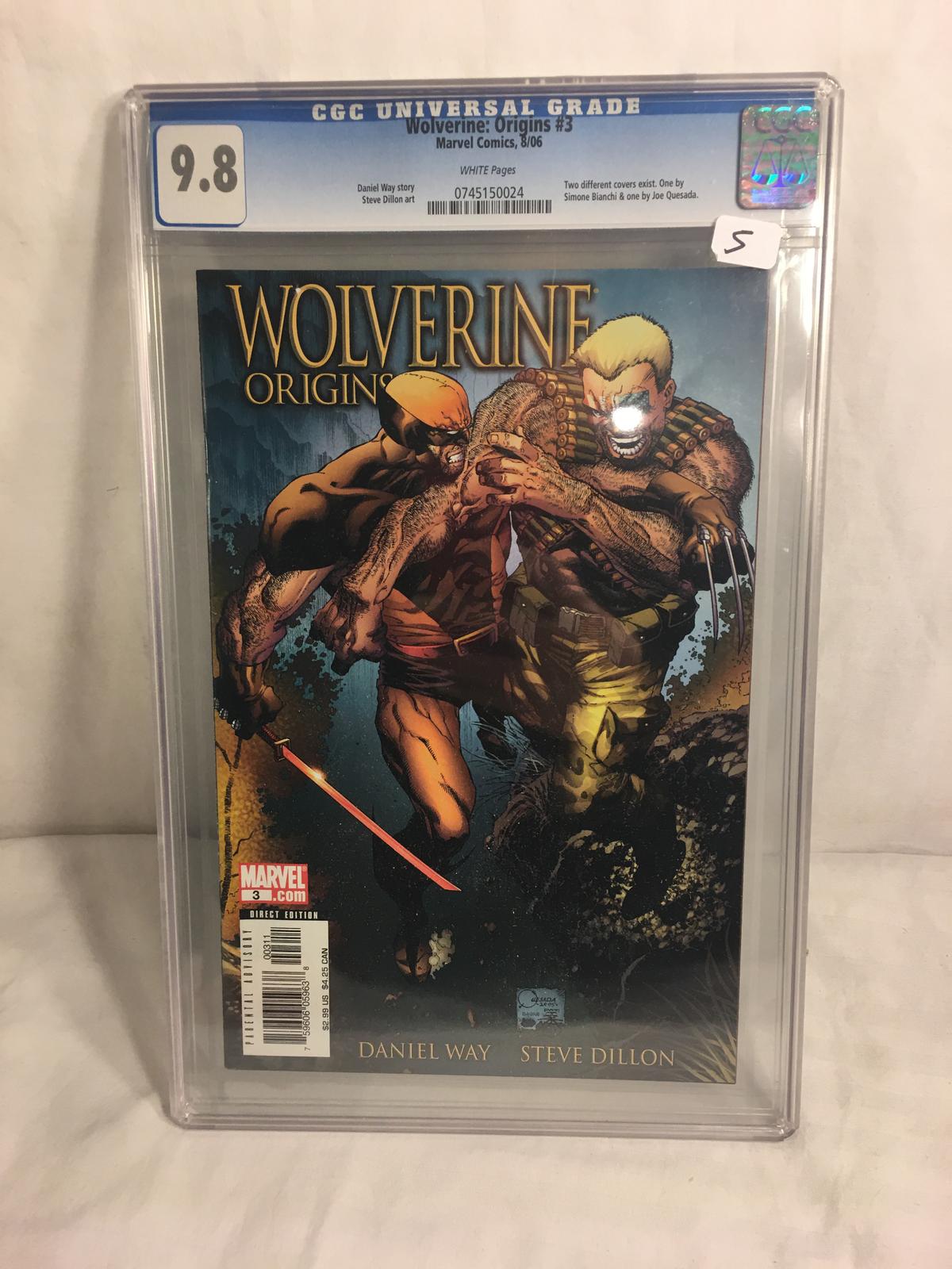 Collector CGc Universal Grade Wolverine Origins #3 Marvel Comics 8/06 Graded 9.8